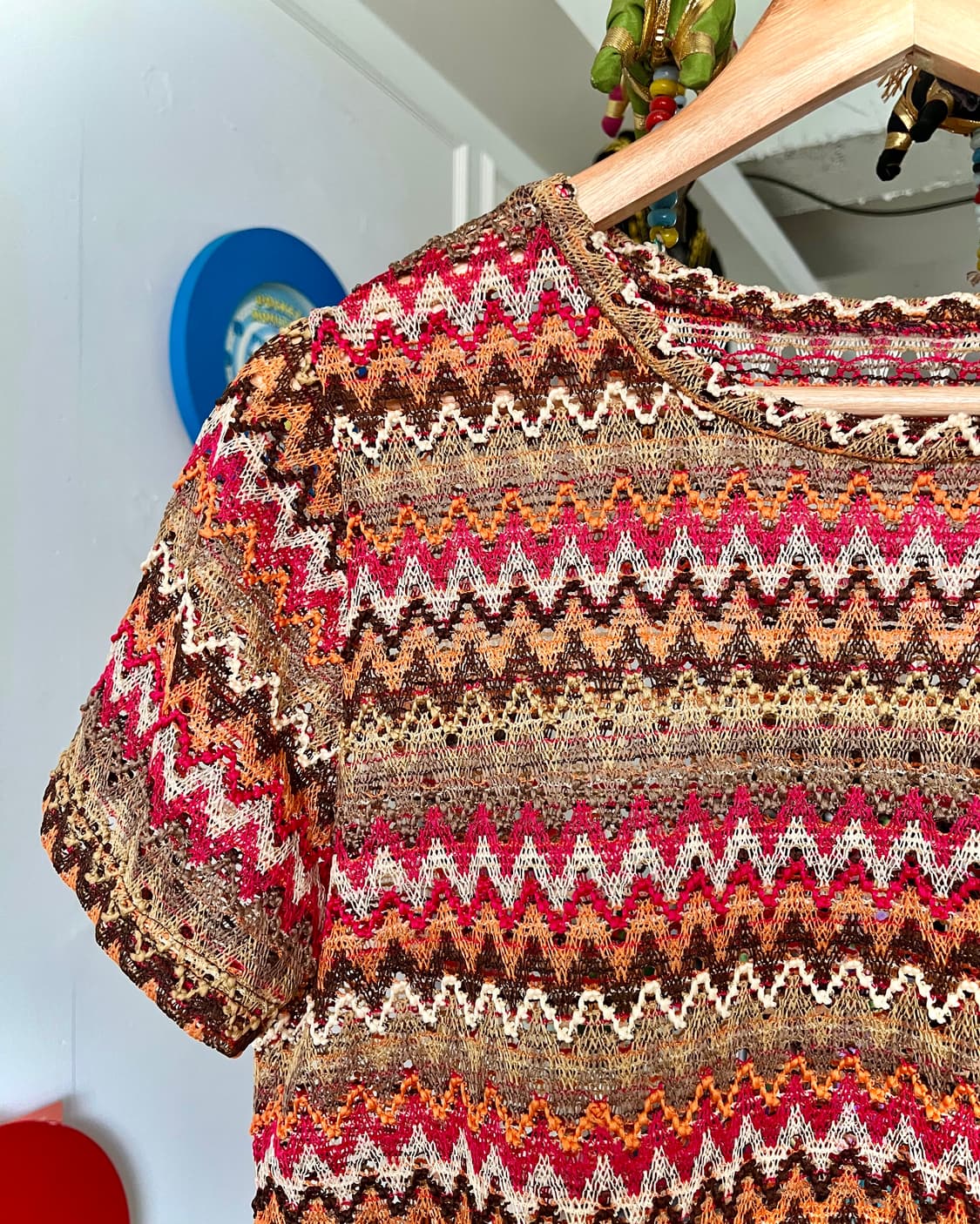 JPN Vintage Mixed Pattern Summer Knit 상품이미지4