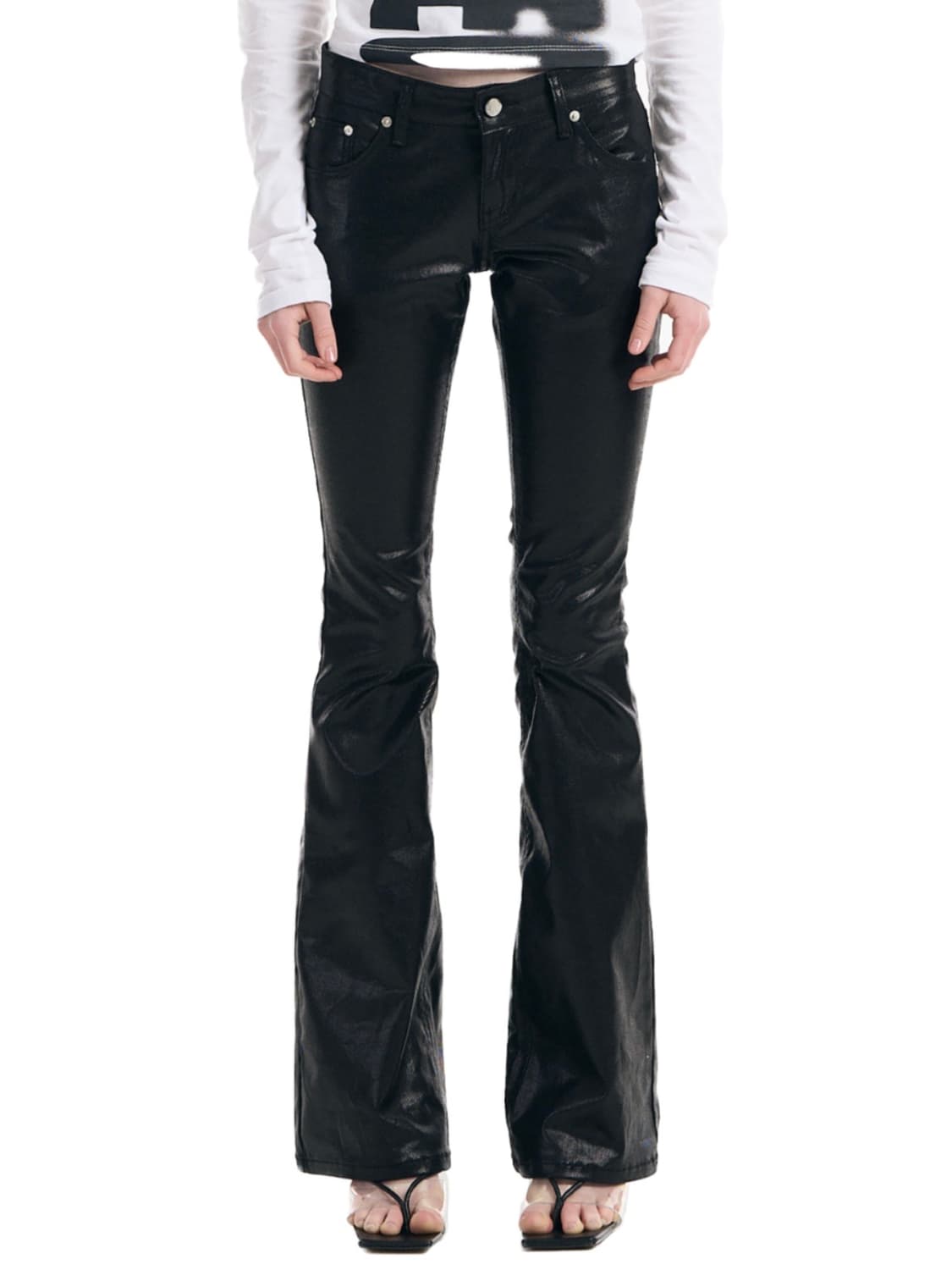 보헤미안서울 코팅 코튼 부츠컷 팬츠 S 상품이미지1