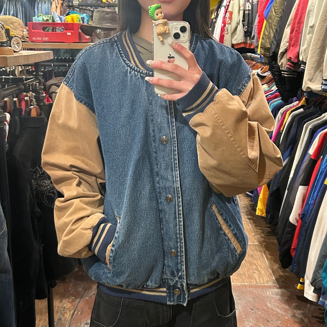 [HI] VTG 데님 바시티 자켓 진청 상품이미지2