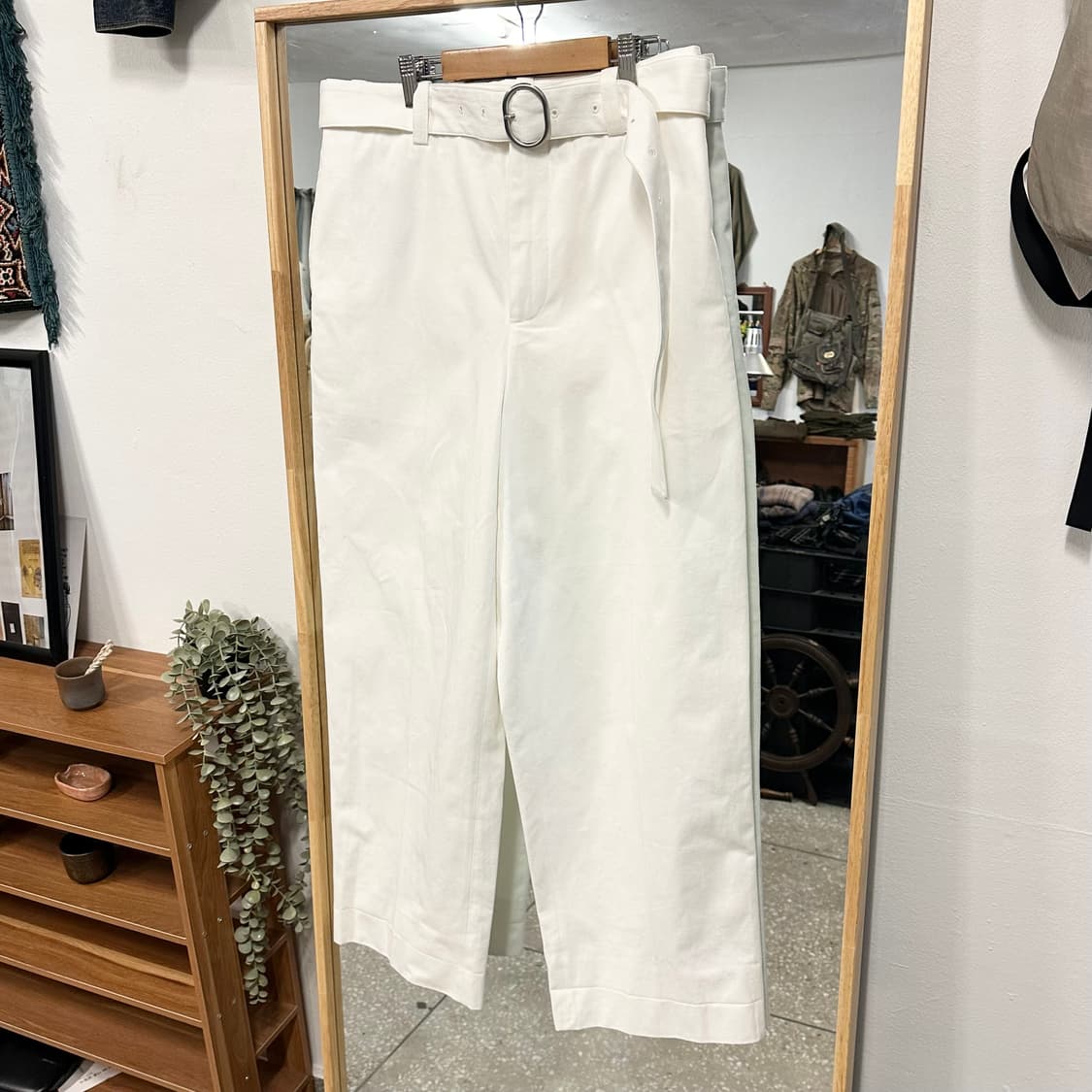 24ss 질 샌더 링 벨티드 와이드 코튼 팬츠 상품이미지1