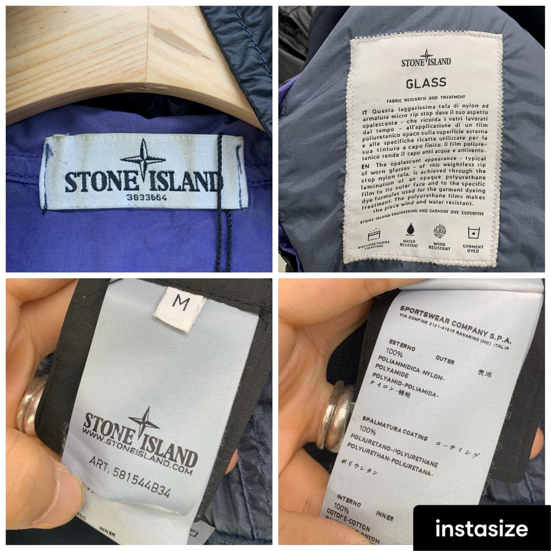 스톤 아일랜드 와펜 글래스 폴리아미드 나일론 후드자켓 상품이미지8