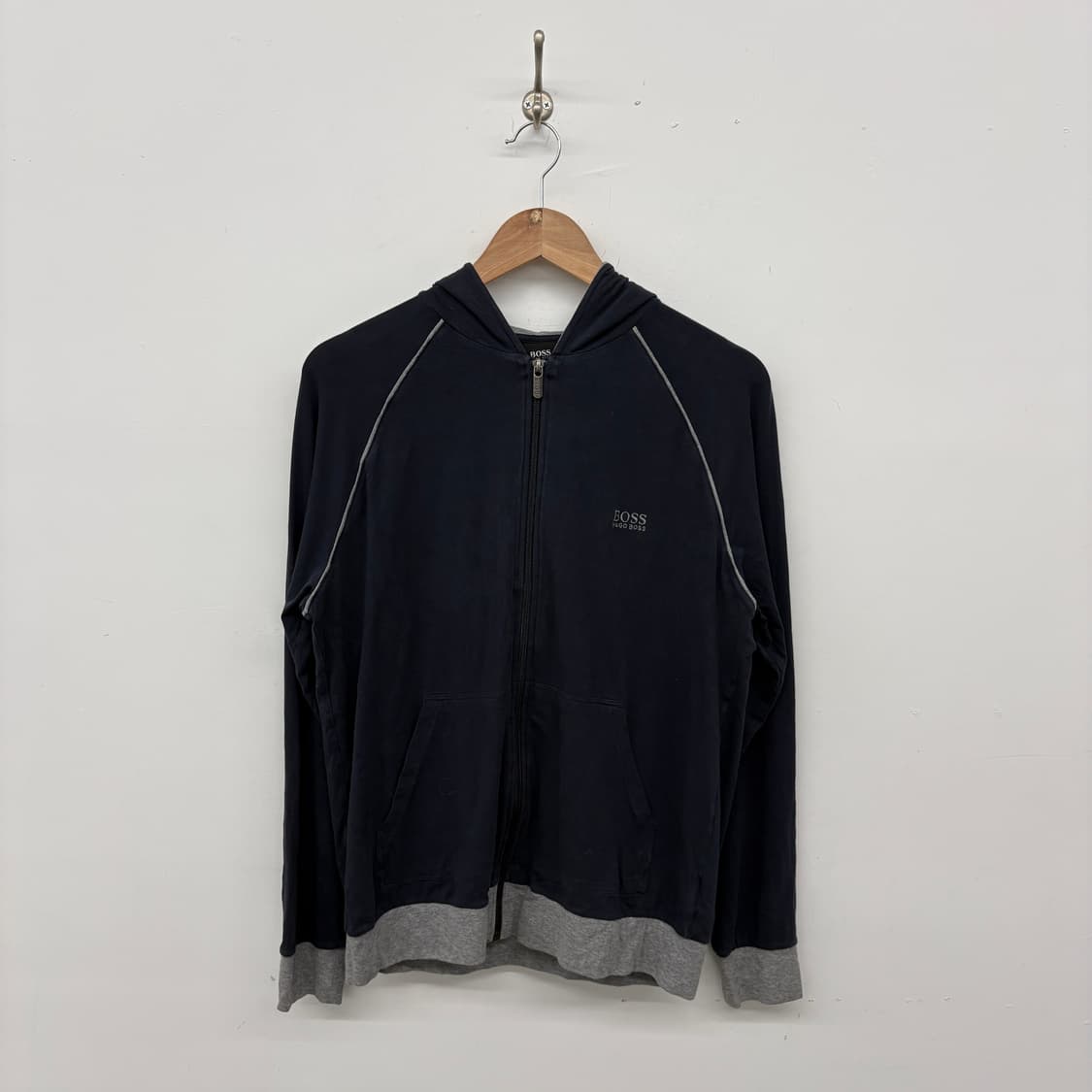 보스 블랙 후드집업 배색 여성 M 상품이미지1