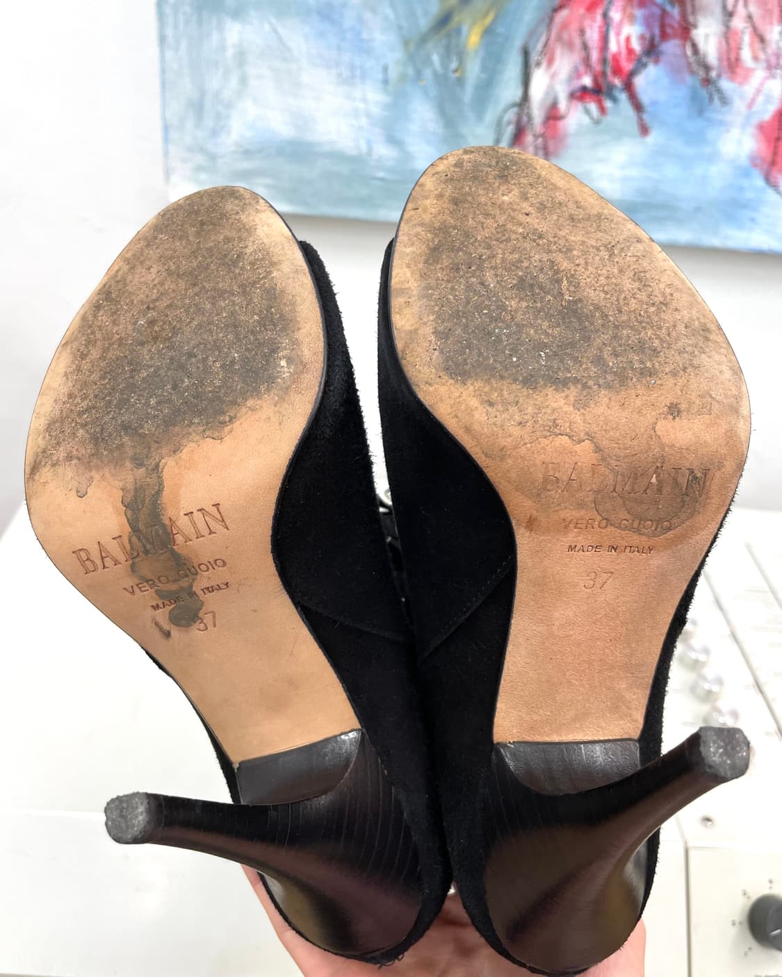 [235] 발망 스웨이드 프린지 힐 부츠 상품이미지6