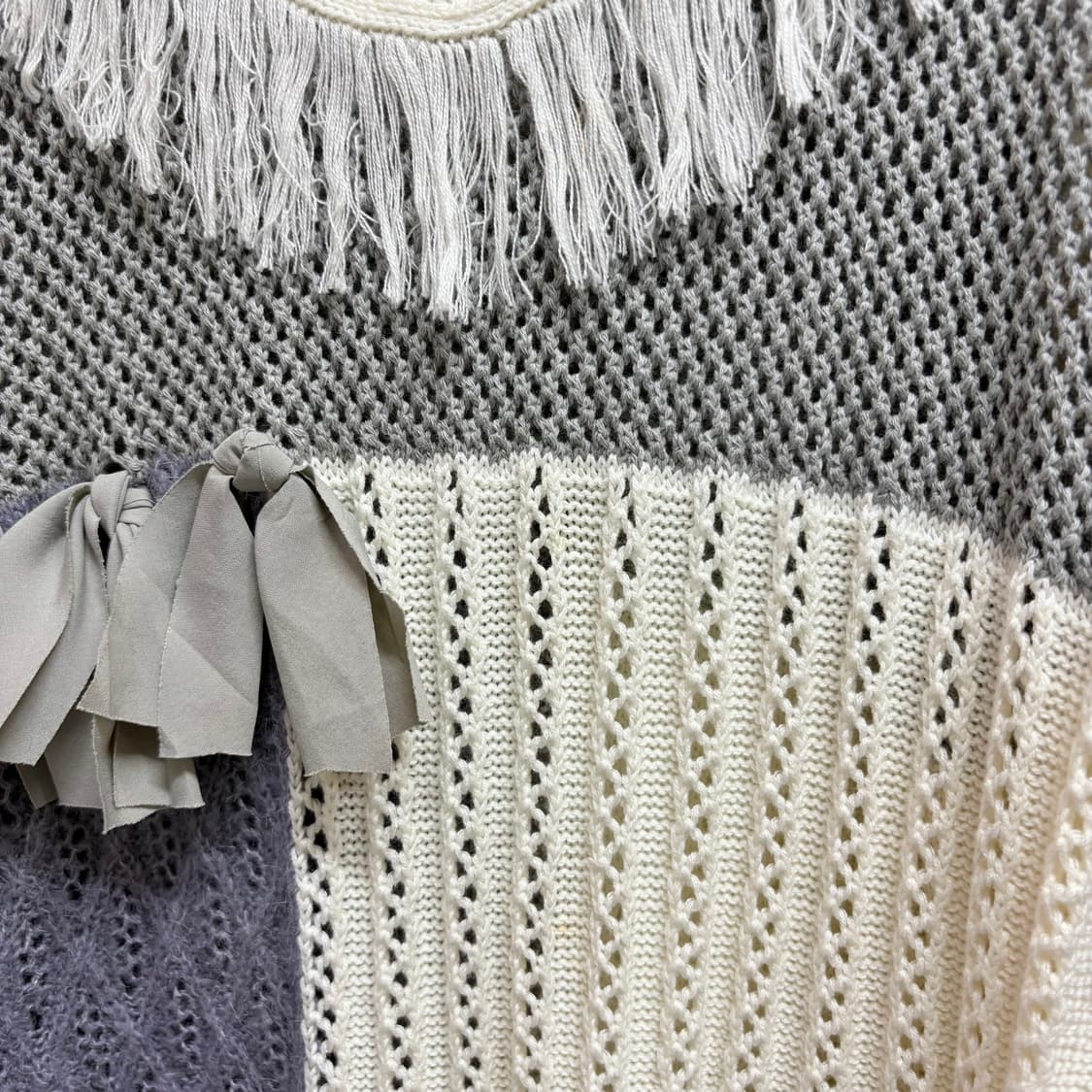 somari 패치워크 리본 태슬 니트 (Japan) 상품이미지3