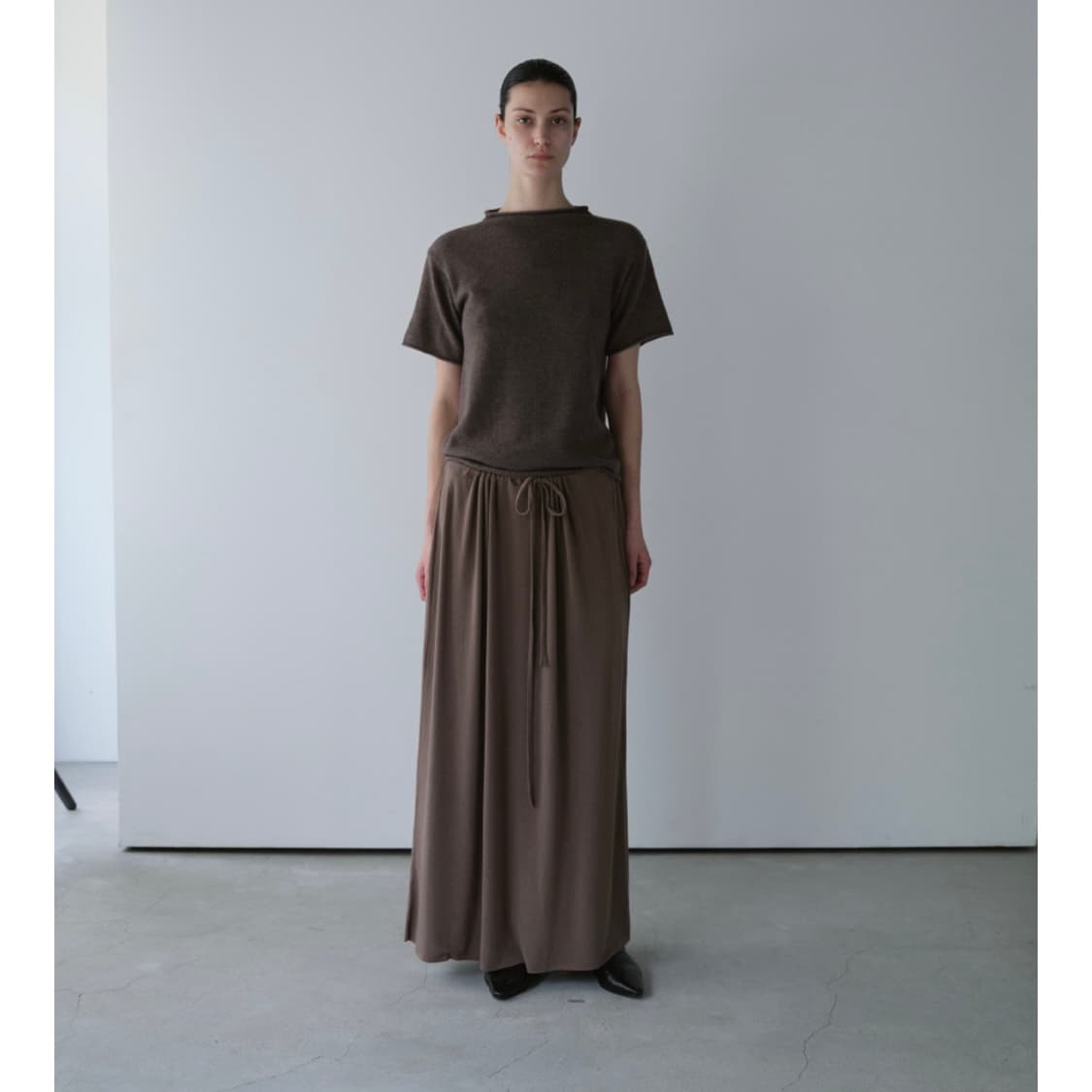 오브헤덴 Half Neck Short-Sleeve Wool Knit 상품이미지1