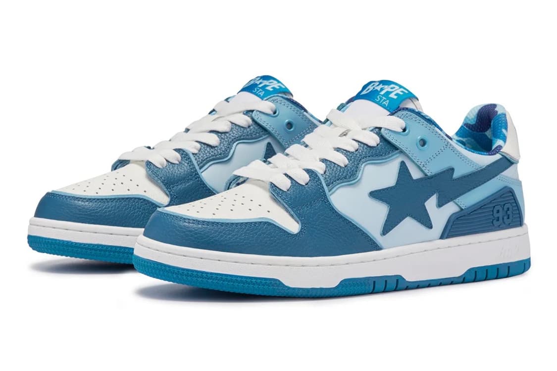 베이프 SK8 스타 로우 #2 블루 라이트 블루 화이트 상품이미지1
