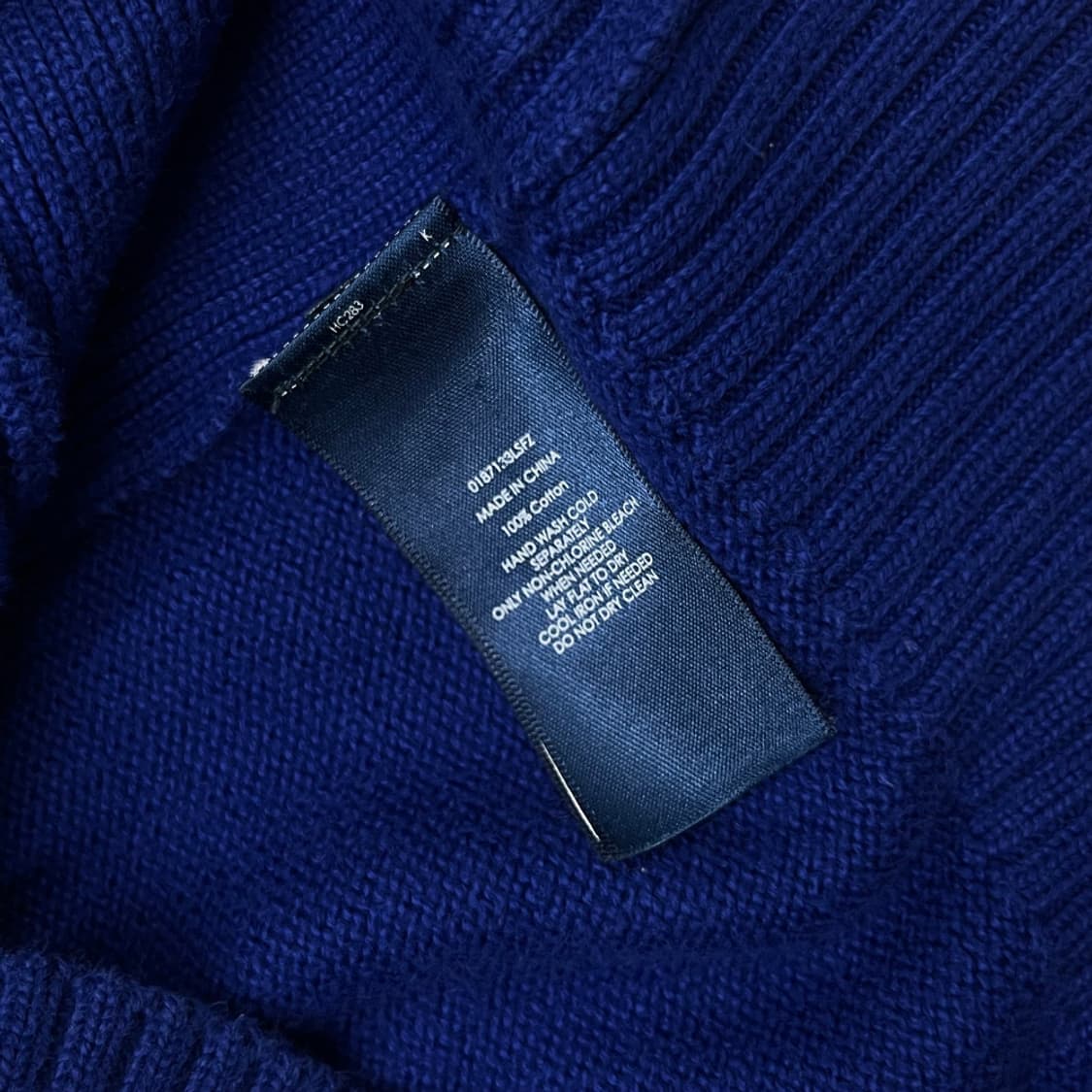 폴로 랄프로렌 오렌지포니 비비드블루 투웨이 니트집업 M 상품이미지5
