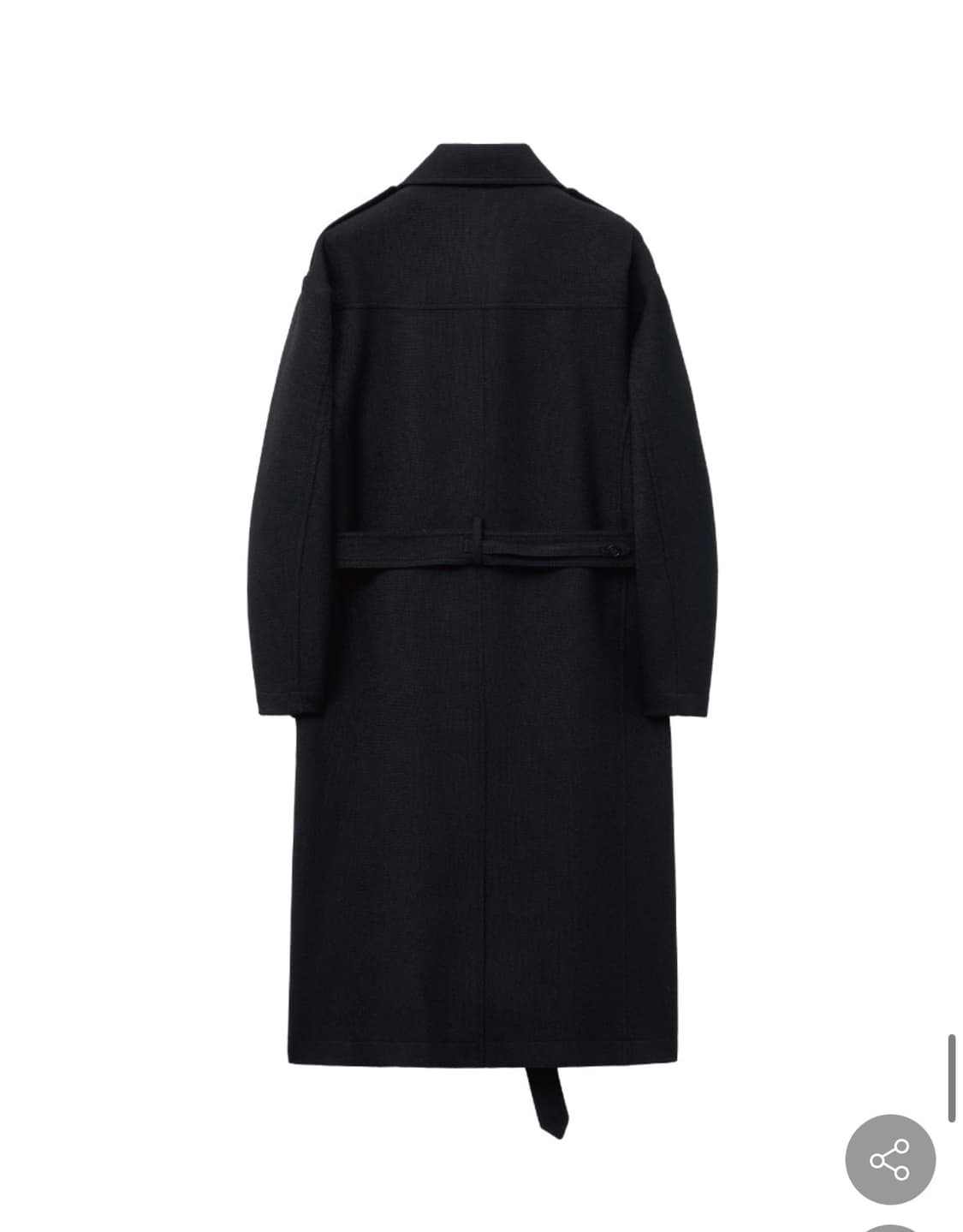 노이어 울 트위드 오버핏 트렌치 코트 블랙 50 상품이미지6