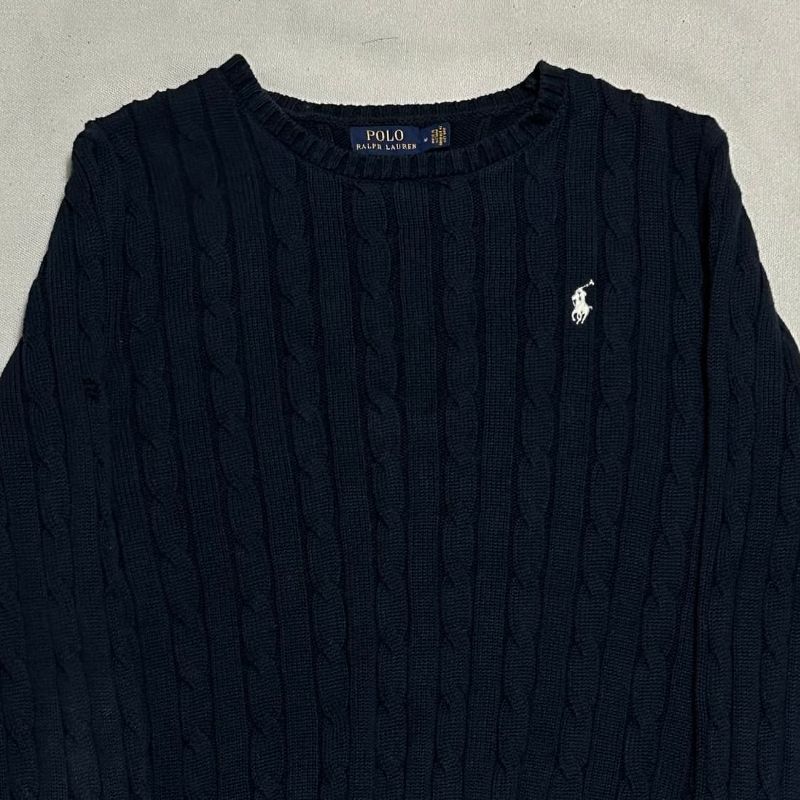 M 폴로랄프로렌 여성용 네이비 케이블 니트 상품이미지1