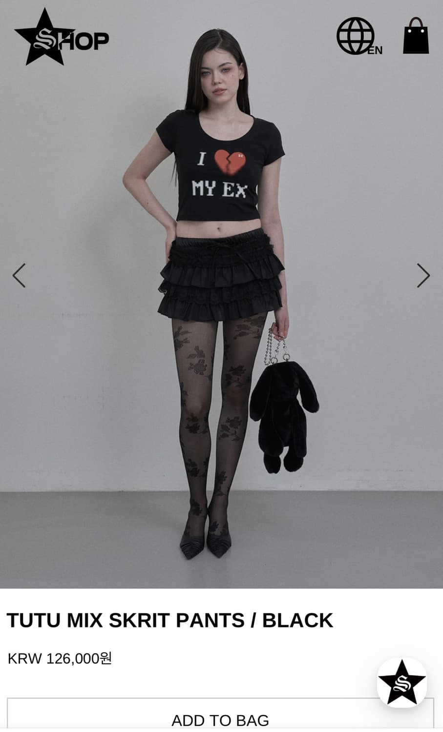 TUTU MIX SKIRT PANTS/BLACK 상품이미지4