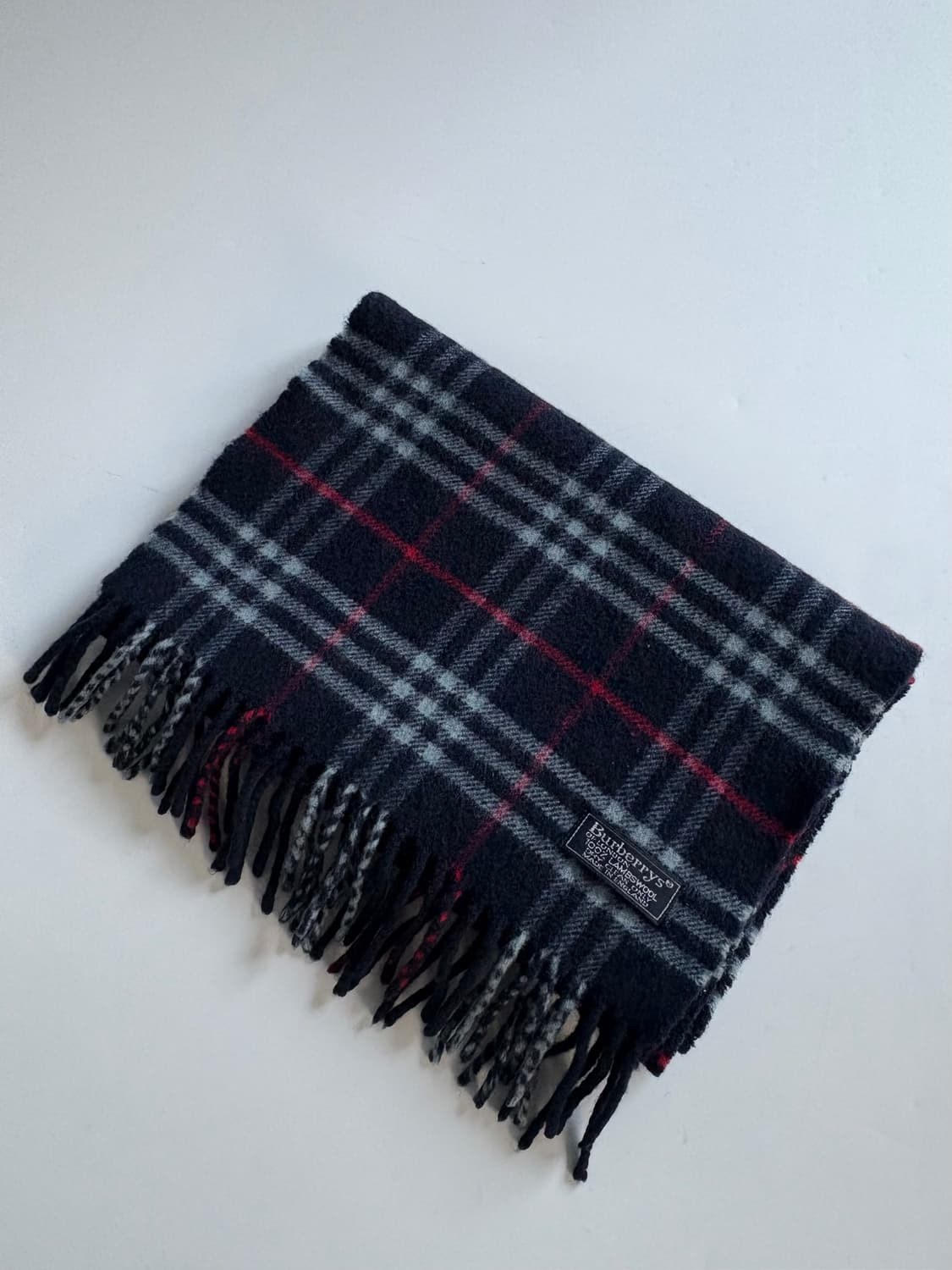 Burberry 버버리 네이비컬러 노바체크 램스울 머플러 상품이미지3