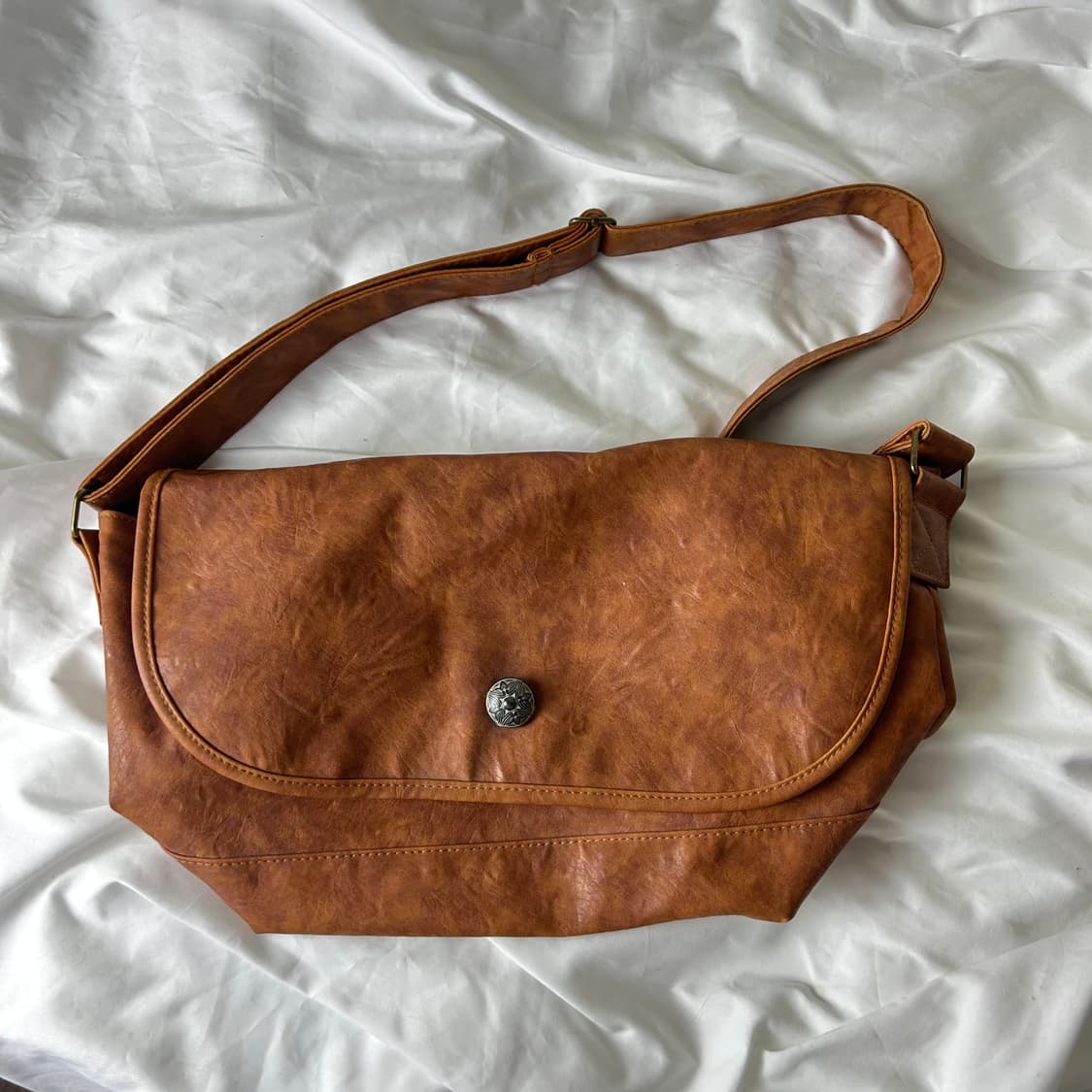 [JPN] 빈티지 브라운 웨스턴 레더 크로스백 상품이미지2