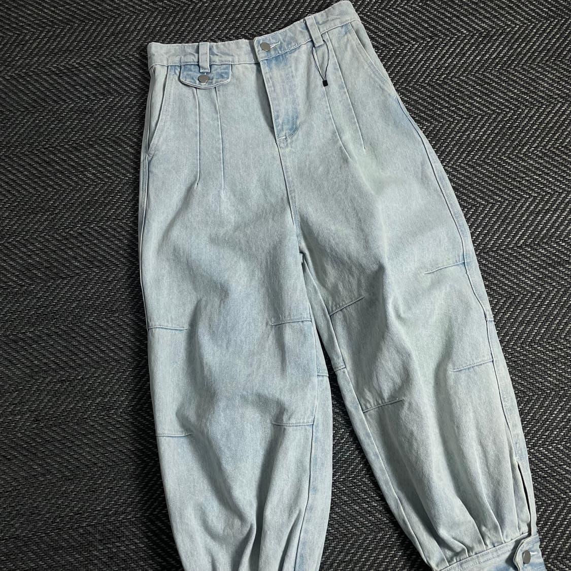 빈지티 버클 디테일 데님 퍼티그 팬츠y 3523 상품이미지1