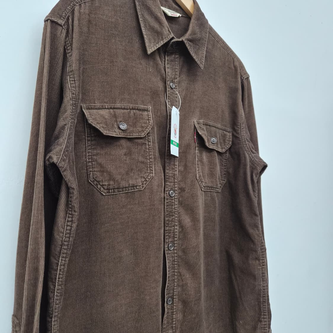 리바이스 브라운 코듀로이 워크 셔츠  남녀공용 M 상품이미지2