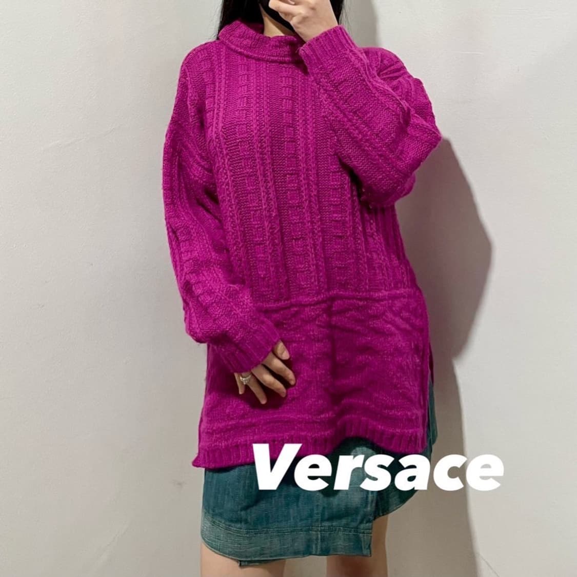 베르사체 퍼플핑크 니트 상품이미지1