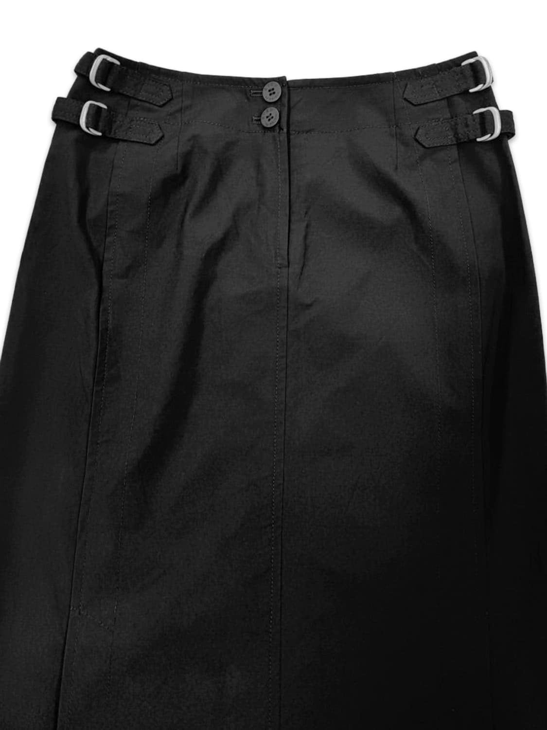 빈티지 Krizia 블랙 사이드 밸트 스트레이트 롱 스커트 상품이미지2