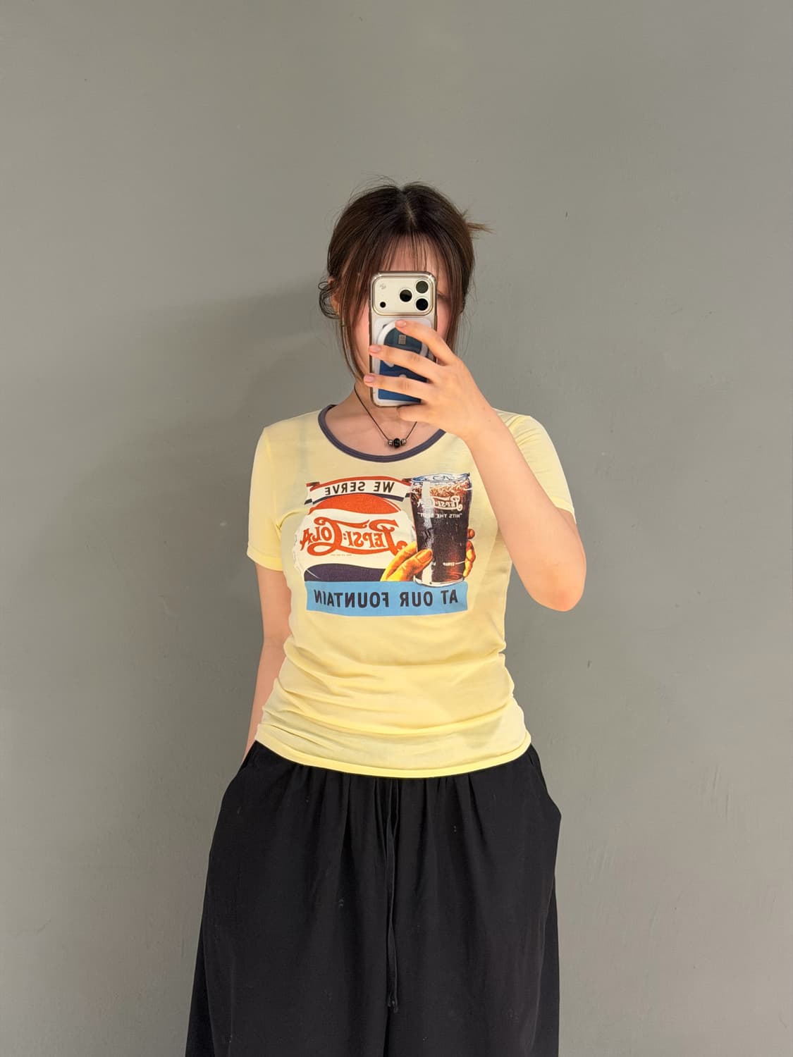Pepsi printing detail yellow t-shirt 상품이미지2