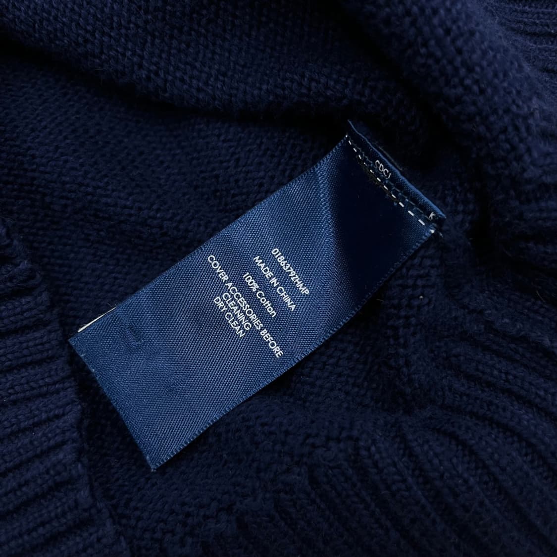 폴로 랄프로렌 레드포니 네이비 니트 반집업 M 상품이미지5