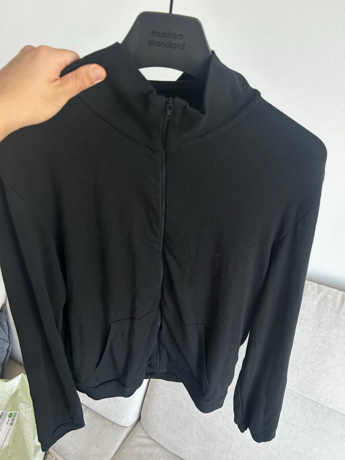 mudule 머듈 넥 집업 블랙 4size  상품이미지2