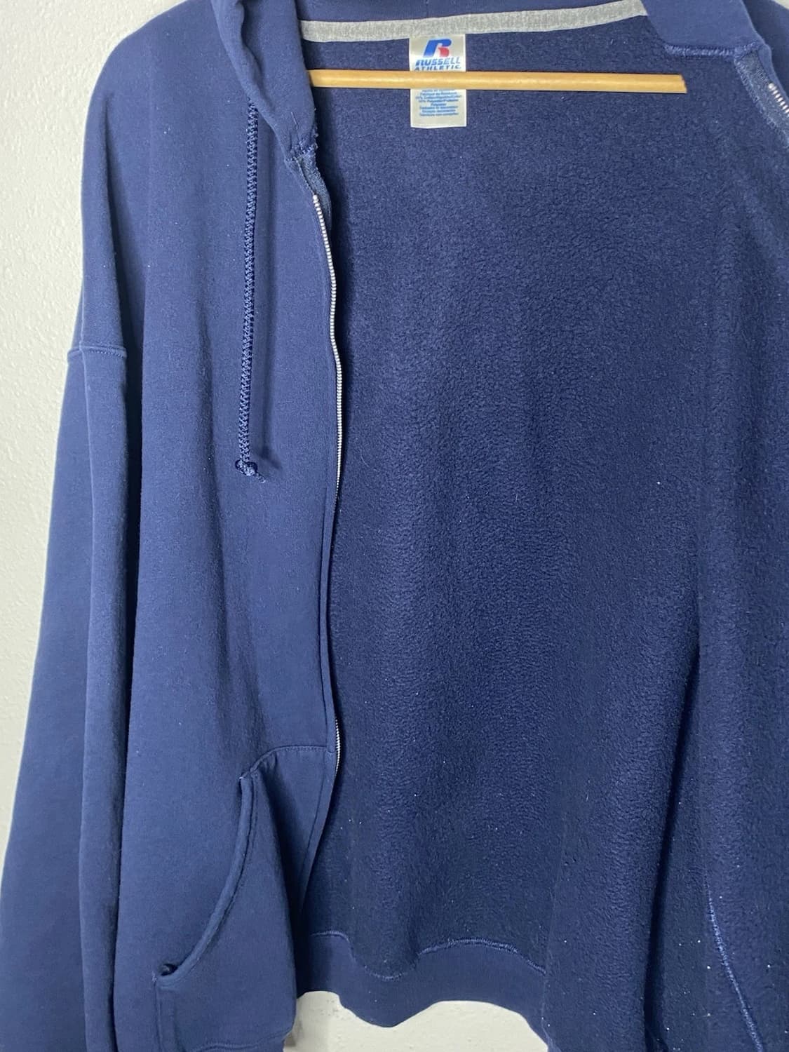 러셀 애슬레틱 빈티지 네이비 후드 집업 상품이미지4
