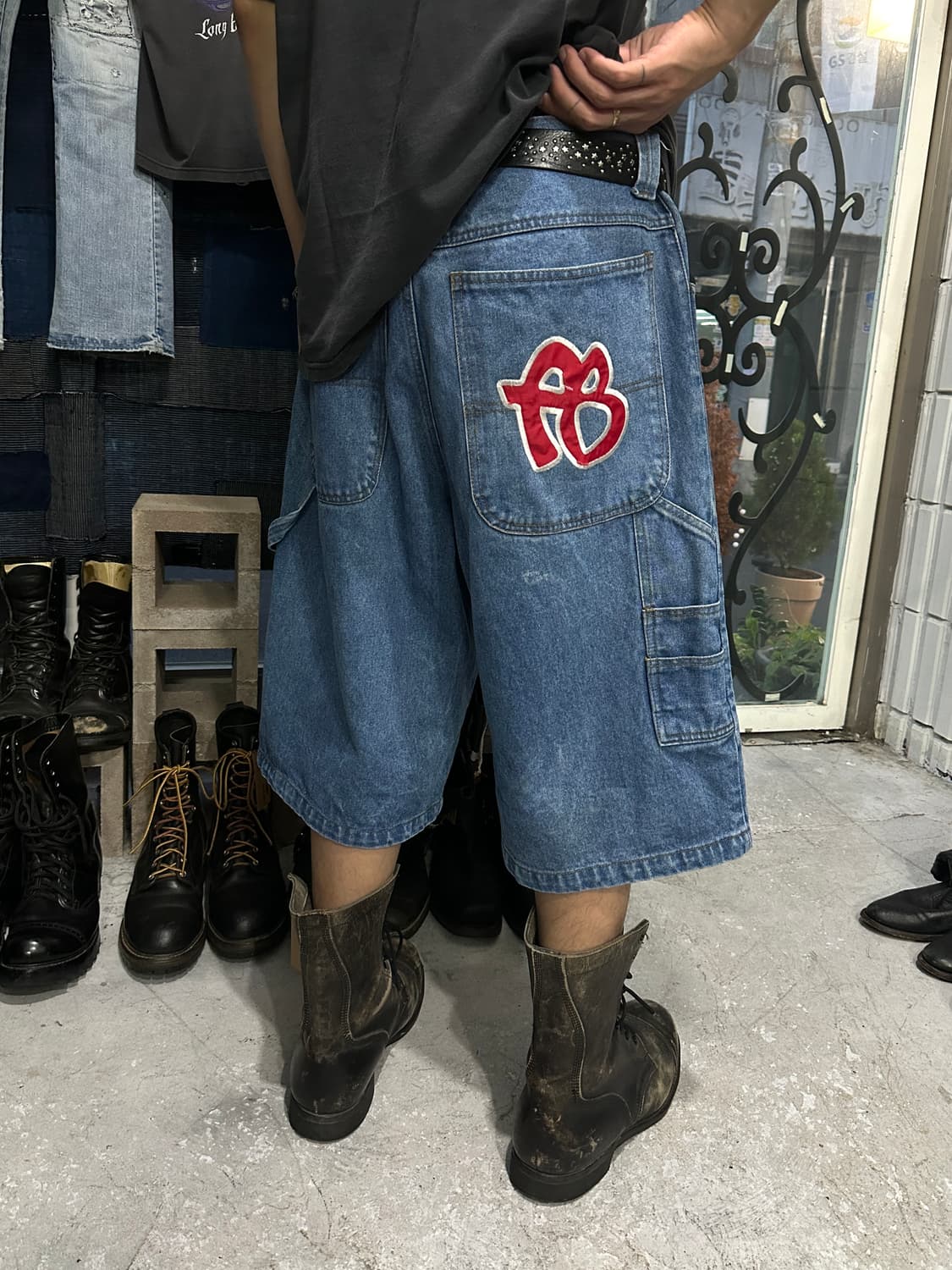 00's FUBU 푸부 데님 배기 쇼츠 버뮤다 카펜터 팬츠 상품이미지2