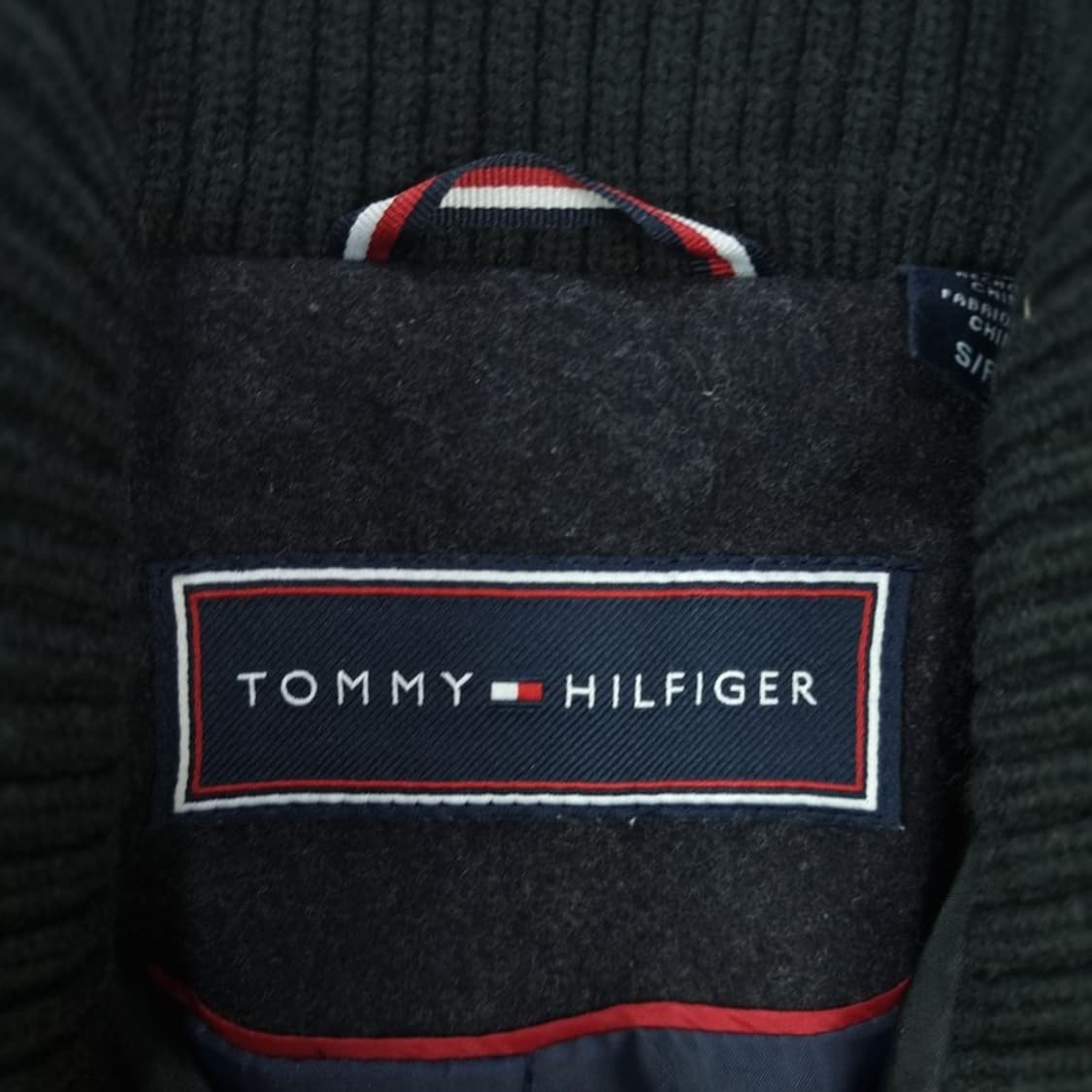 [타미힐피거] 집업 넥 레어이더 모직 후드 코트 챠콜 M18618 상품이미지8