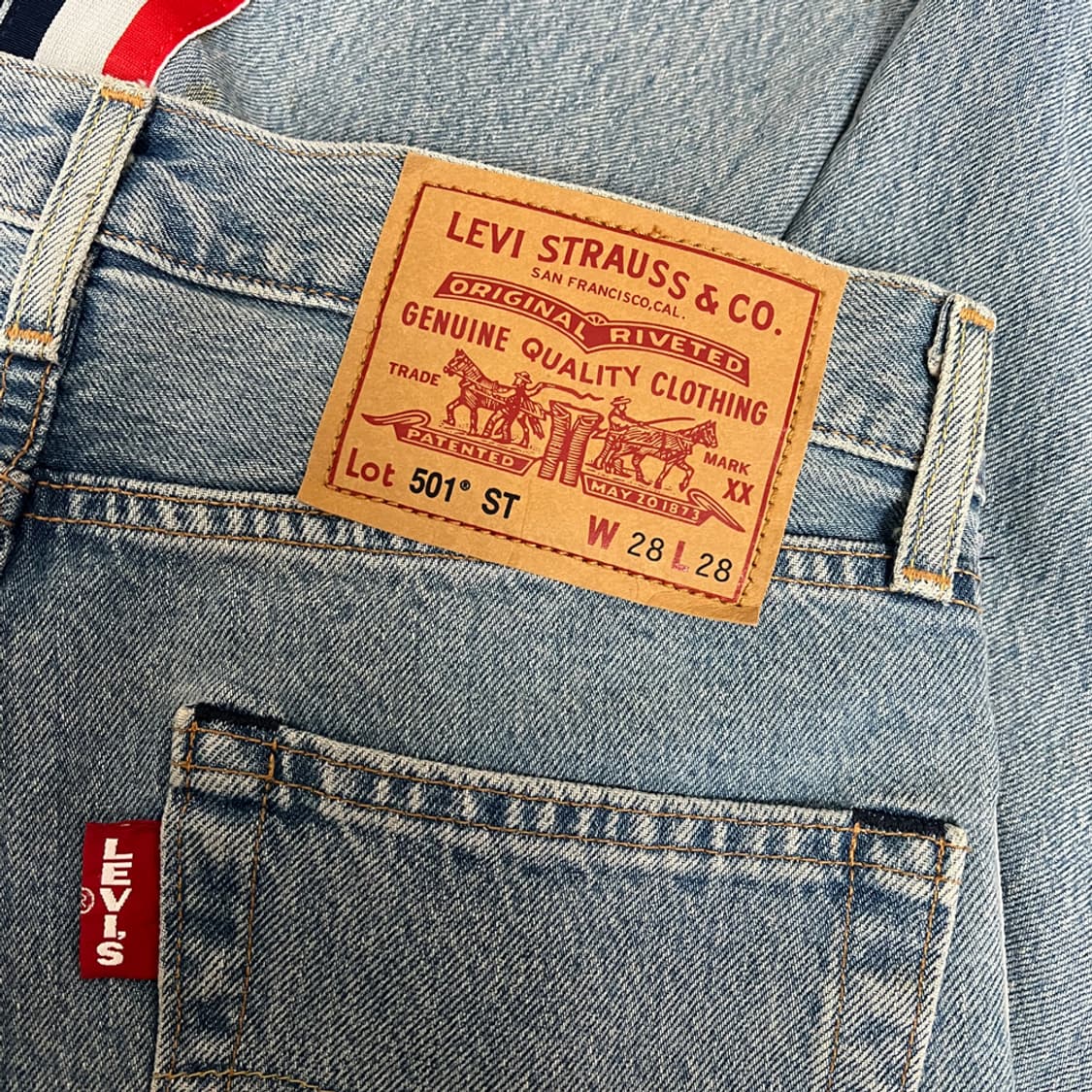 리바이스 501 프리미엄 빅E 사이드 라인 데님 팬츠 청바지 28 상품이미지4
