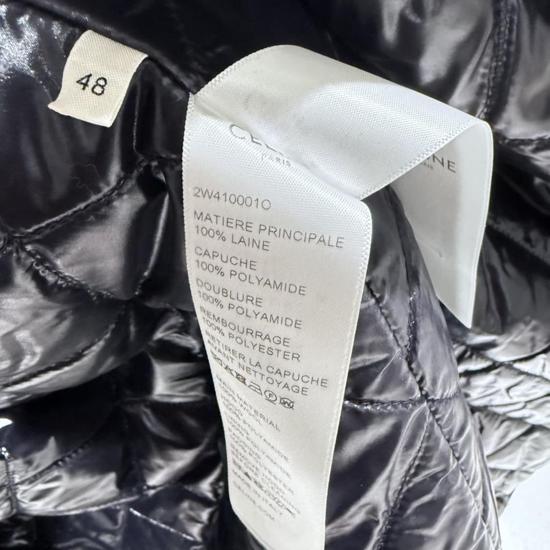 48 / 셀린느 울 체크 셔츠 패딩 로고 자켓 상품이미지7