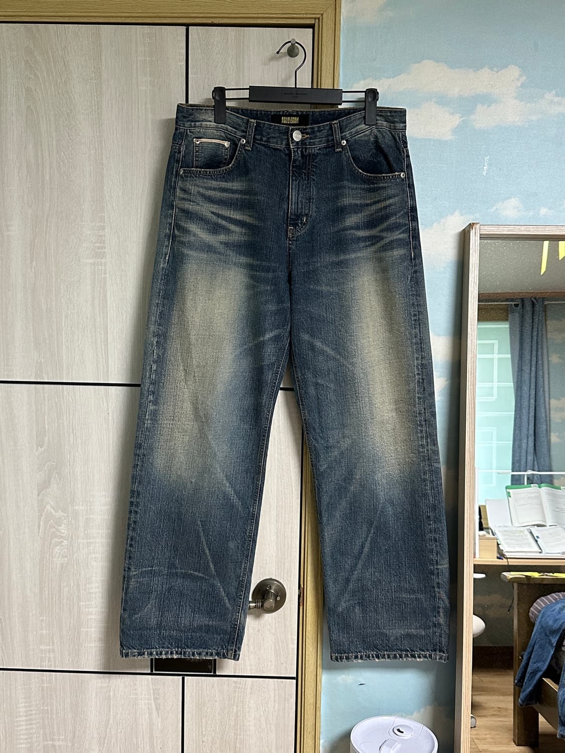 (XL) 필로그램 헤리티치 셀비지 와이드 팬츠_Blue 상품이미지2