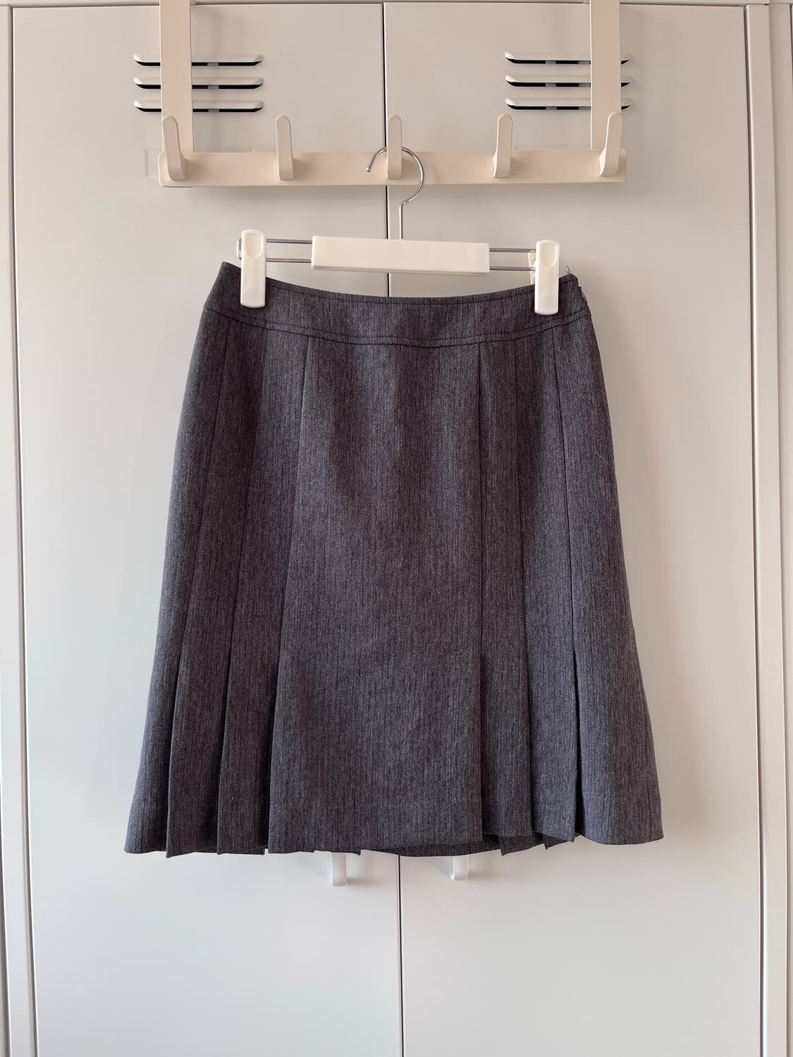 빈티지 핀턱 플리츠 주름 미디스커트 상품이미지1