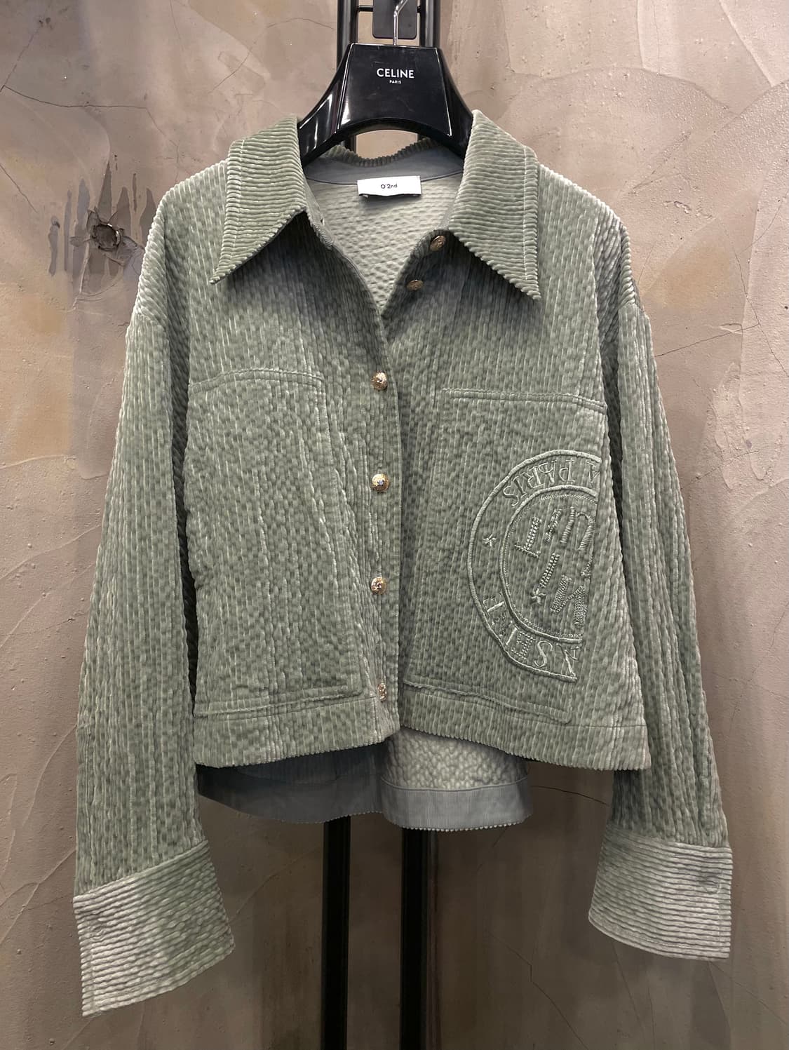 한섬 오즈세컨 텍스처드 셔츠형 자켓 55~66 상품이미지1