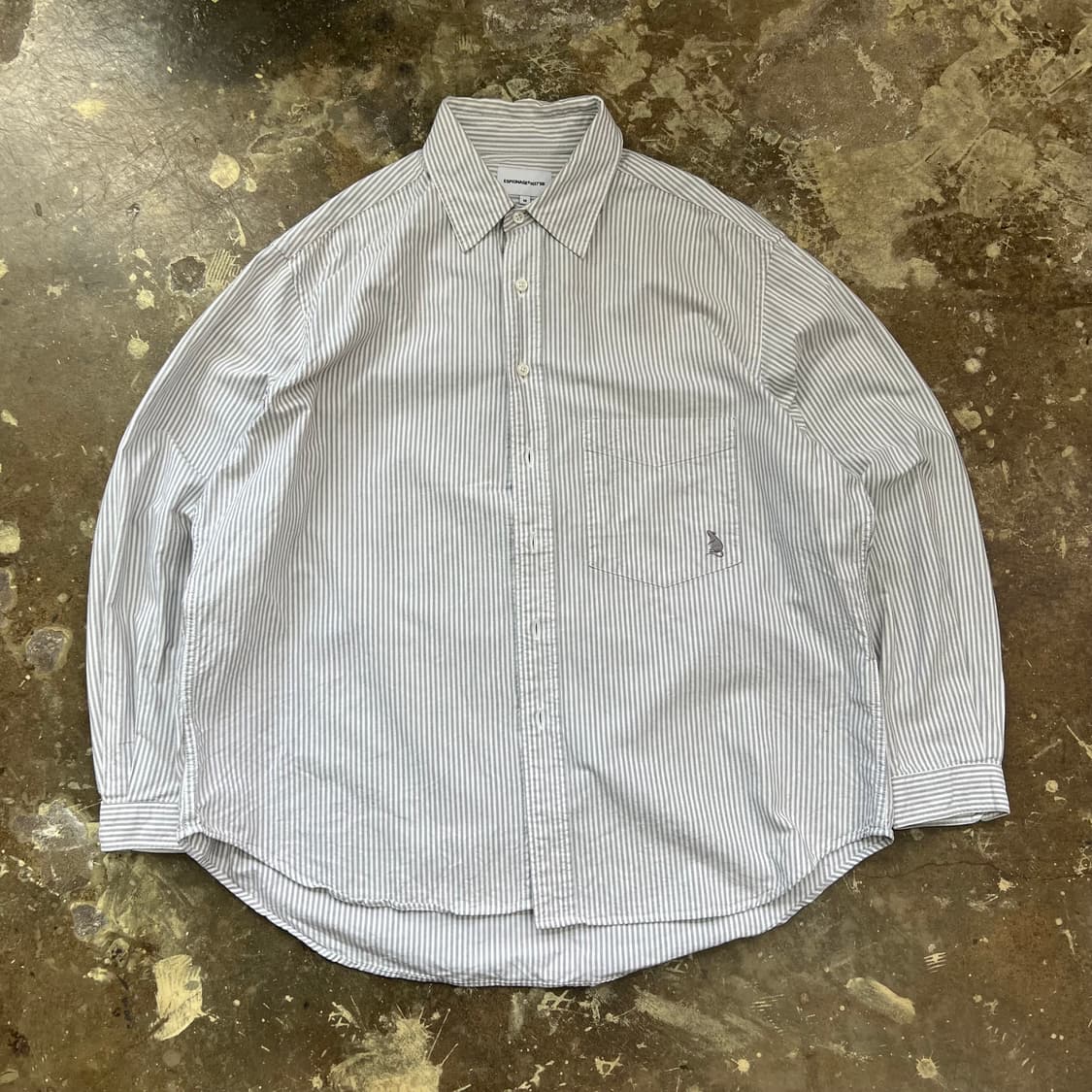 M) 에스피오나지 루즈핏 스트라이프 셔츠 남방 아메카지 워크웨어 상품이미지1