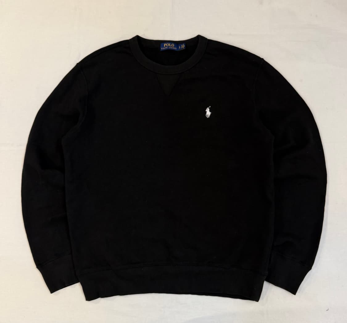 폴로 랄프로렌 신형 맨투맨 스웻셔츠 블랙 화이트 상품이미지1