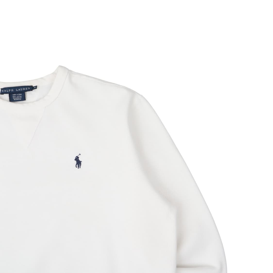 폴로 랄프로렌 화이트 크루넥 베이직 스웻셔츠 상품이미지4
