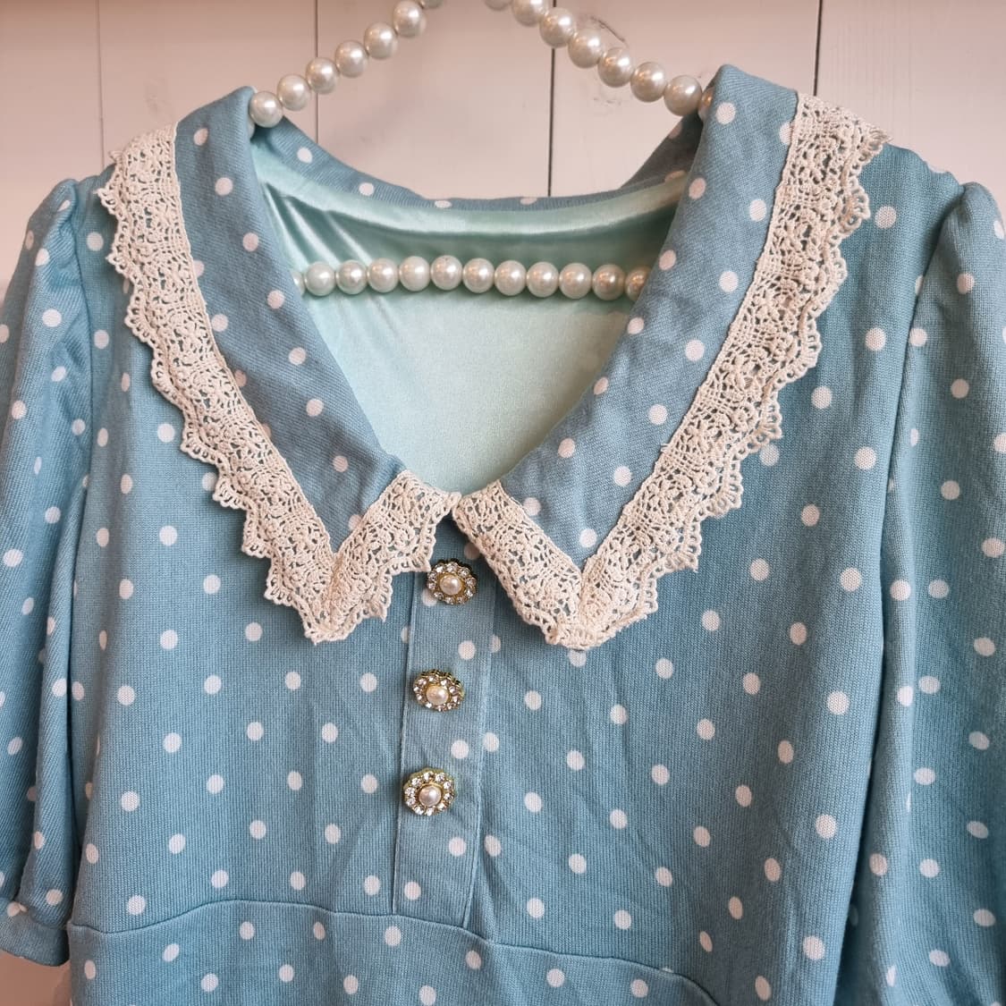 빈티지 도트 원피스 상품이미지2