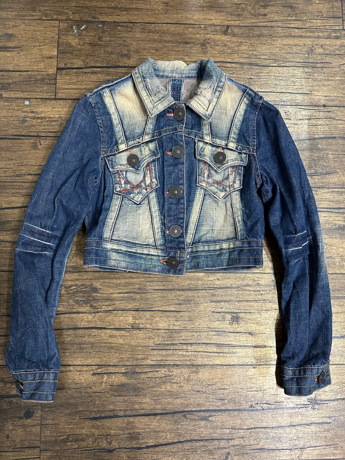 REDPEPPER 레드페퍼 빈티지 여성 크롭데님 자켓 XS 상품이미지5