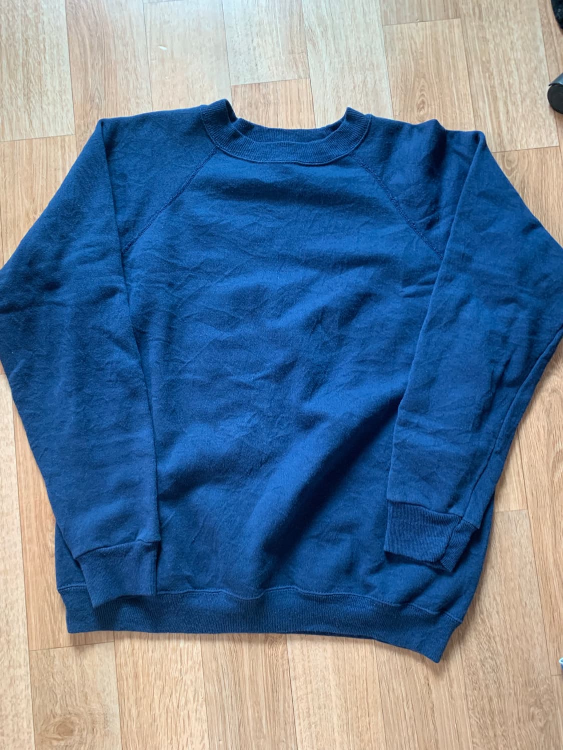 90s 헤인즈 블랭크 스웻 네이비 made in usa 상품이미지1