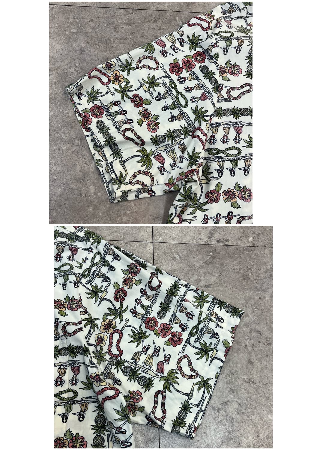 빈티지 하와이안 패턴 반팔 셔츠 아이보리  #csz3729 상품이미지6