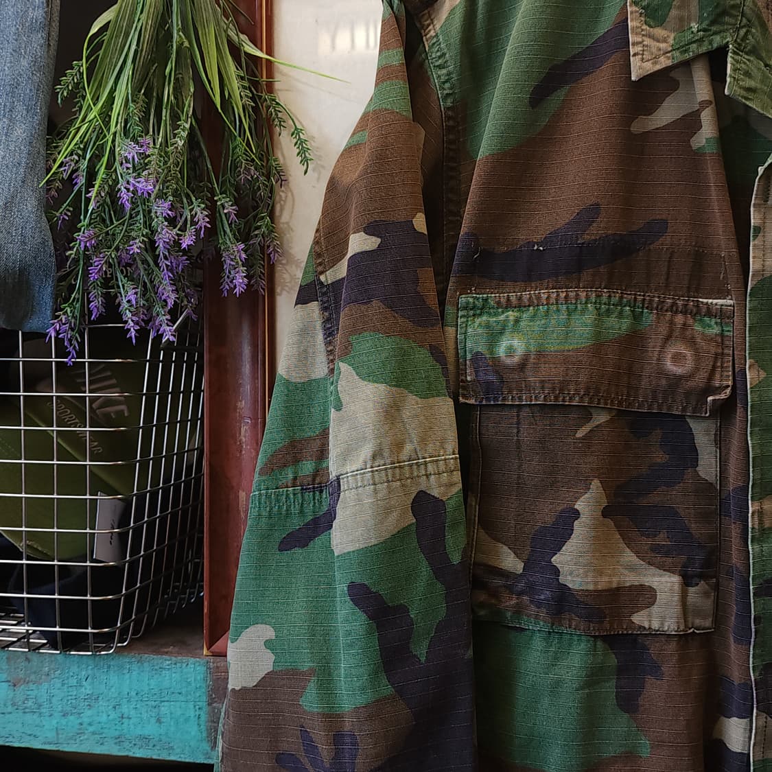 90s 미군 BDU 카모셔츠 우드랜드 미디움 레귤러 상품이미지7