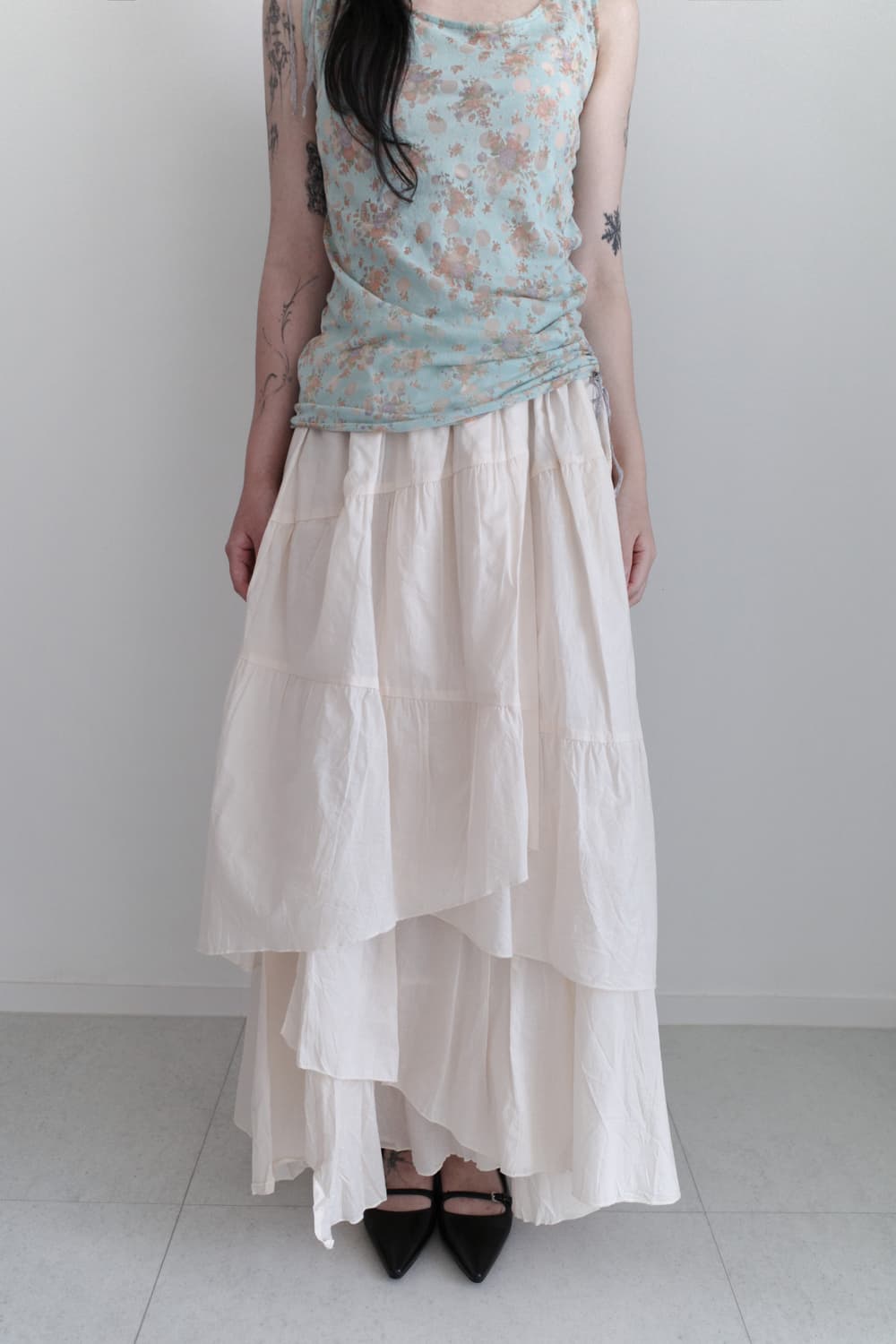 shirring cancan skirt  상품이미지6