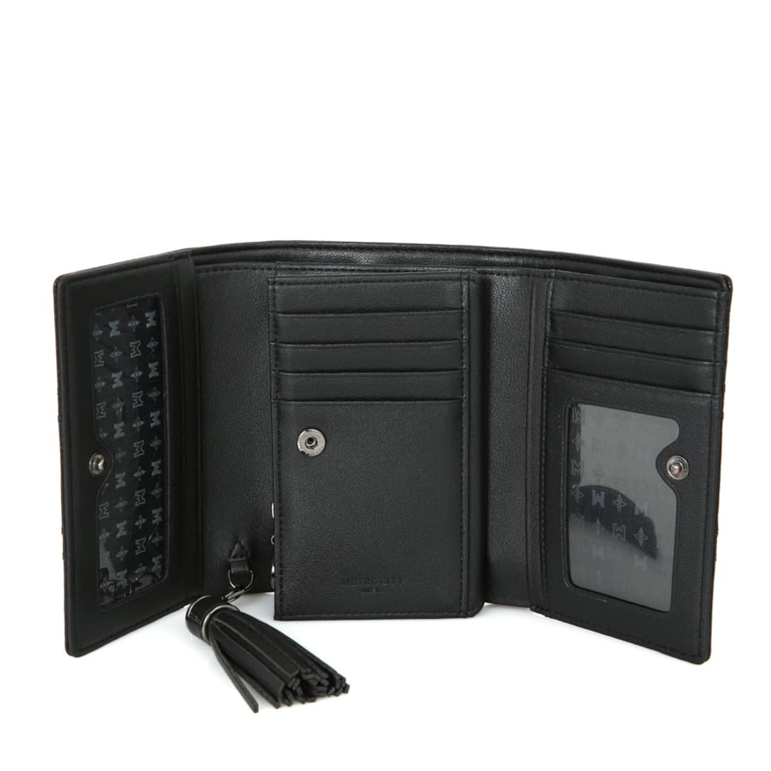메트로시티 여성 지갑 아나콘다 3단 중지갑 블랙 M253WC7311Z 상품이미지5