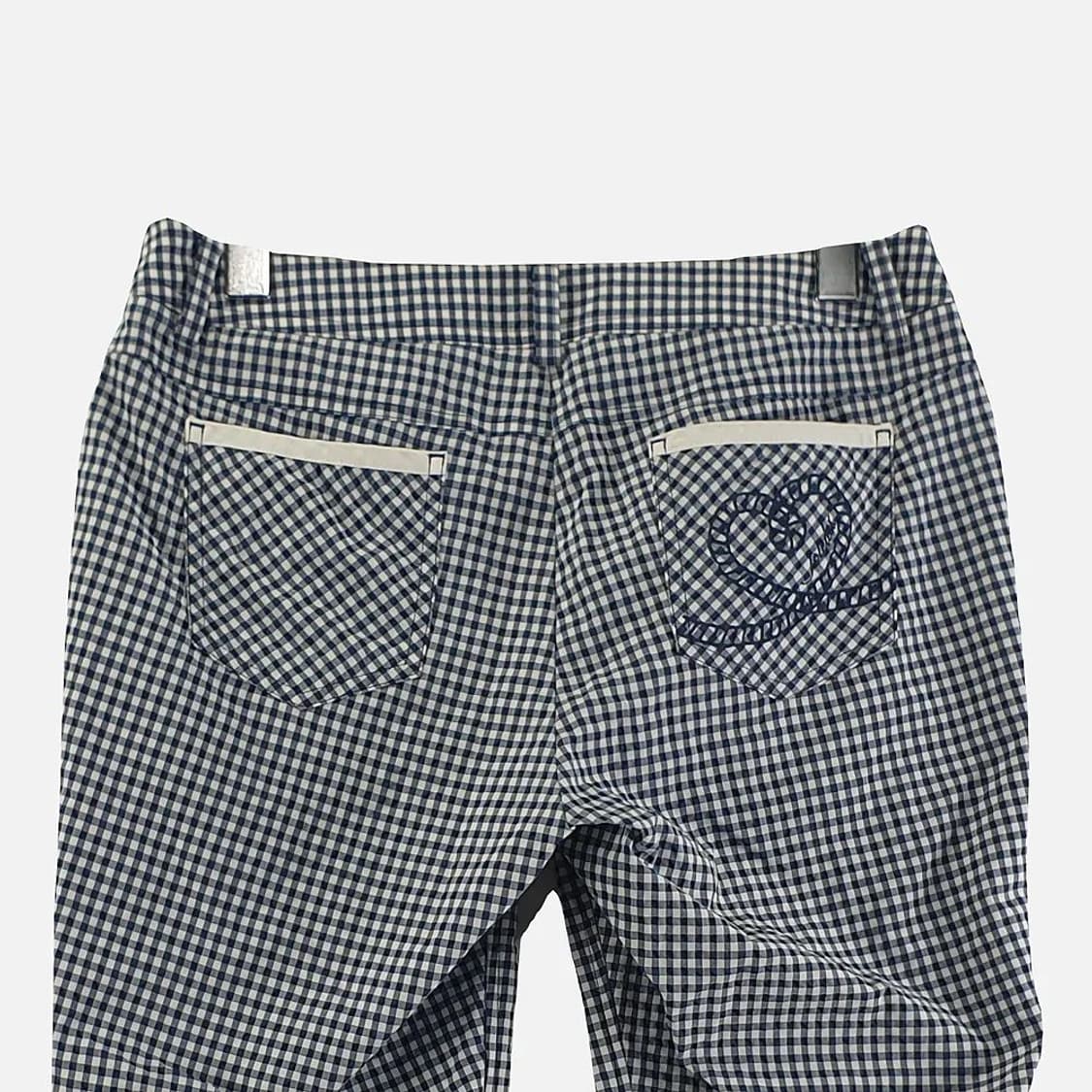 JDX 네이비 여자 체크 바지 70-92 N4993 상품이미지5