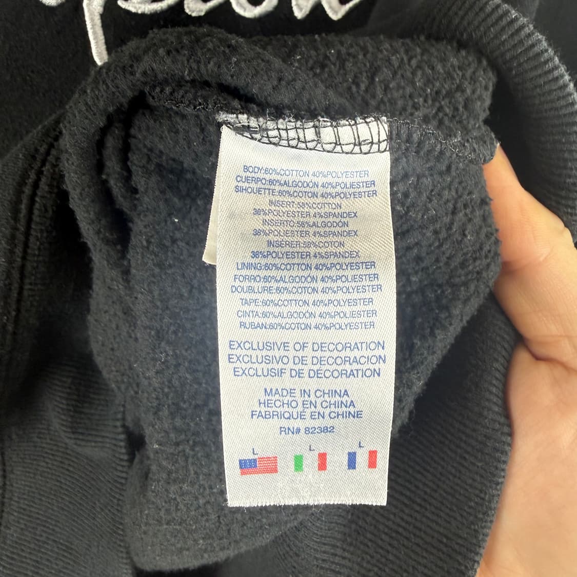 L) 챔피온 키즈/우먼스 자수로고 후드 티 블랙 상품이미지5