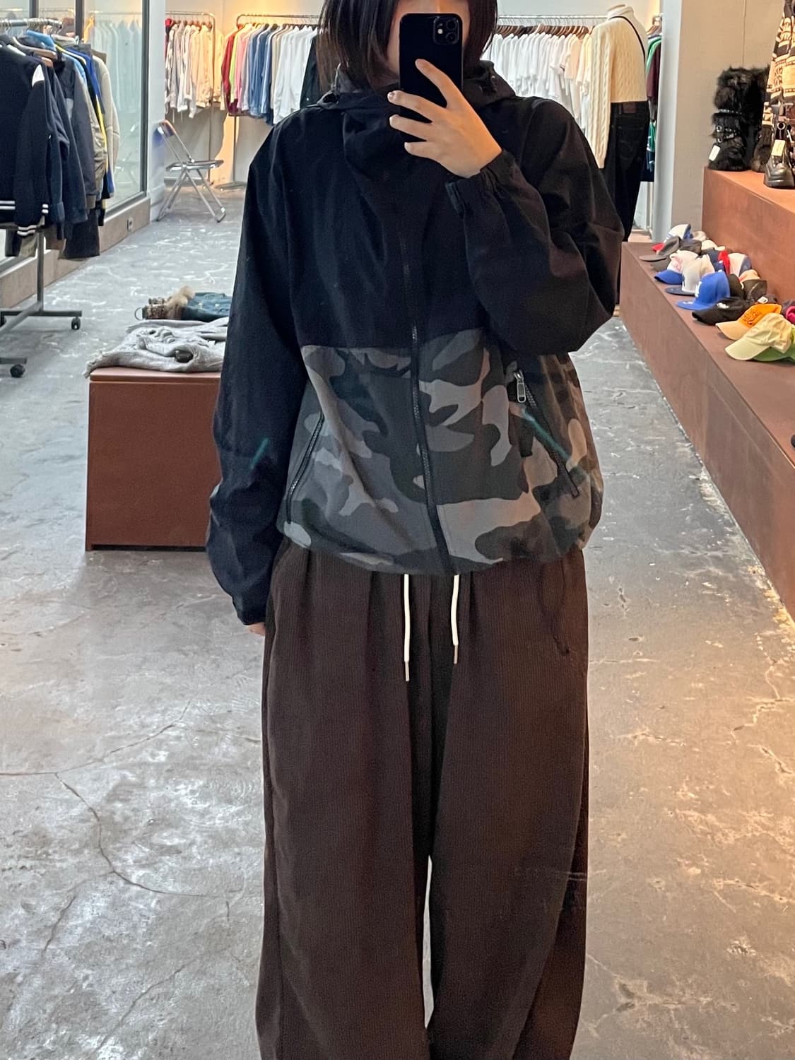 노스페이스 카모 투톤 바람막이 H834 상품이미지1