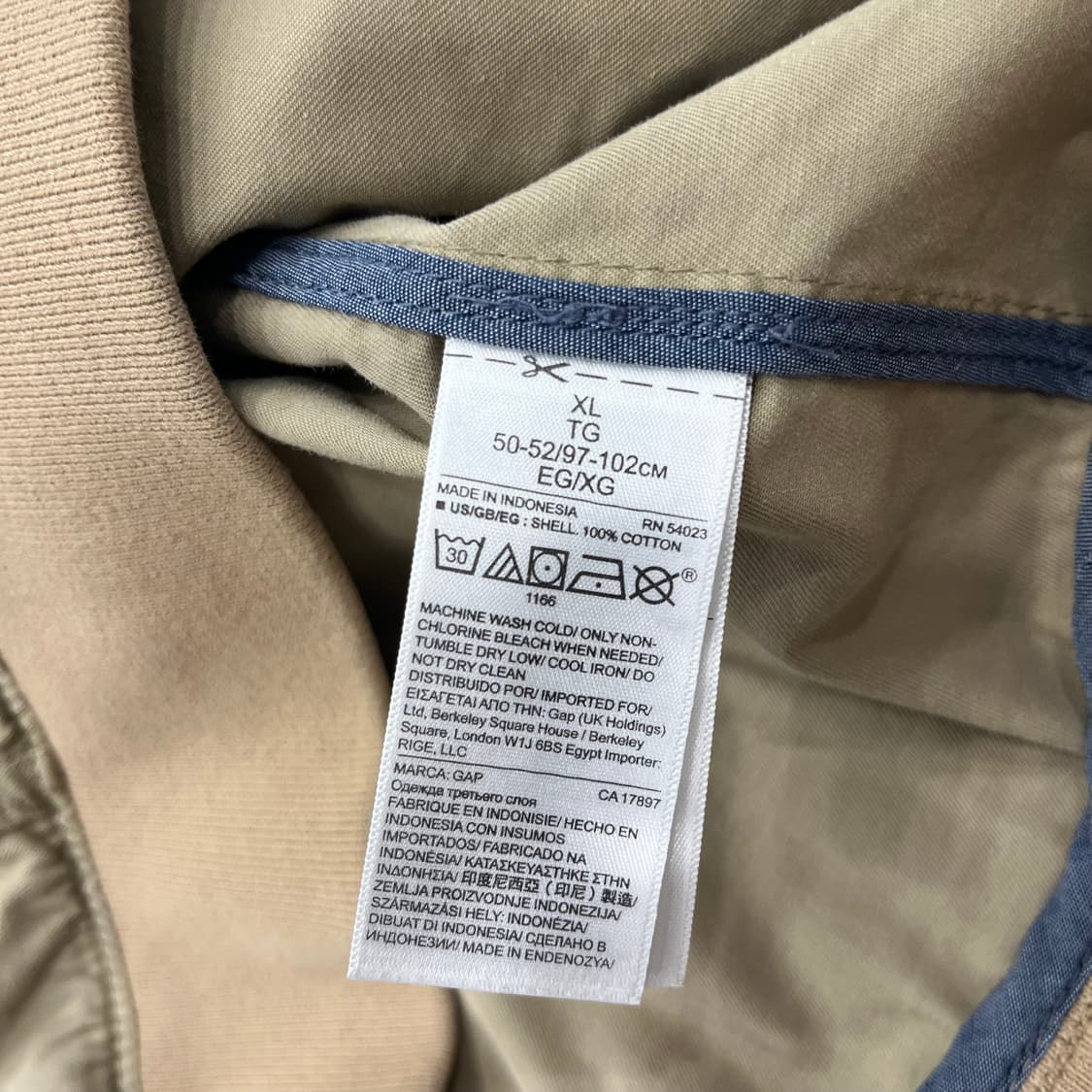 XL 갭 코튼 해링턴 블루종 자켓 상품이미지5