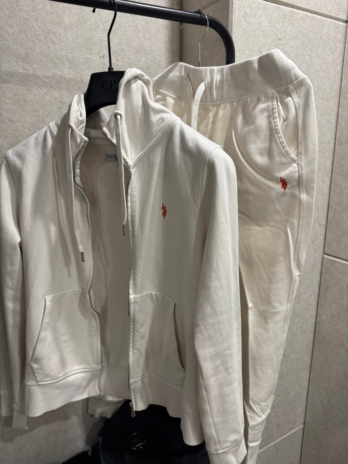 U.S. 폴로 화이트 트레이닝 후드 셋업 화이트 상품이미지1