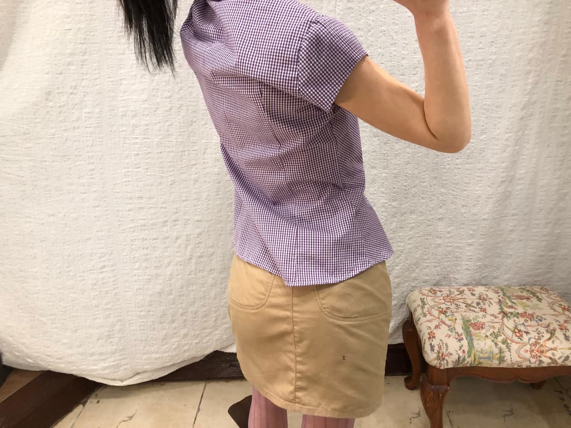 Purple check pattern shirts 상품이미지3