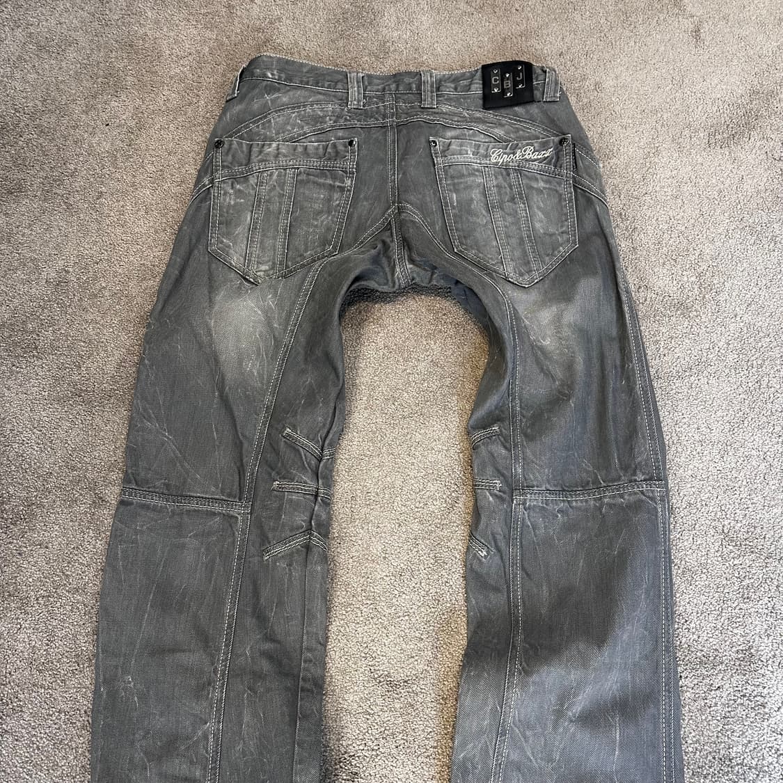 Cipo&Baxx y2k 그레이 워시드 데님 팬츠36 상품이미지10