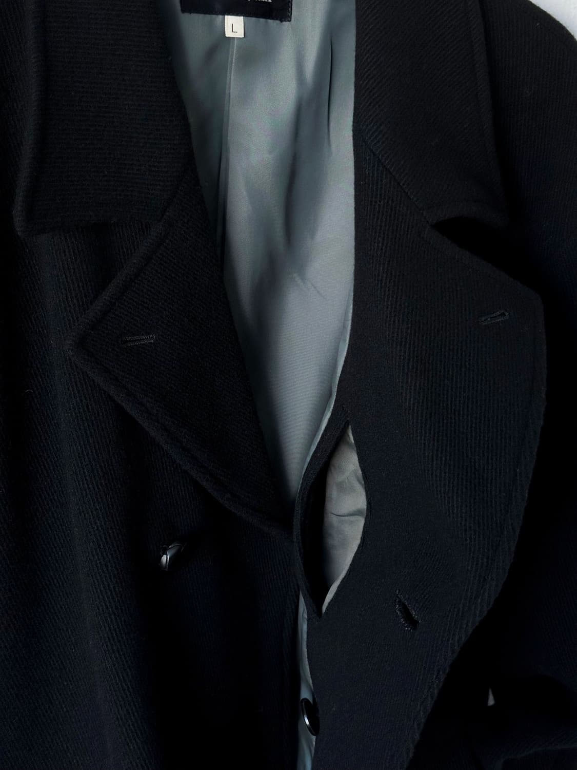 Brushed cord wool design over pea coat 상품이미지2