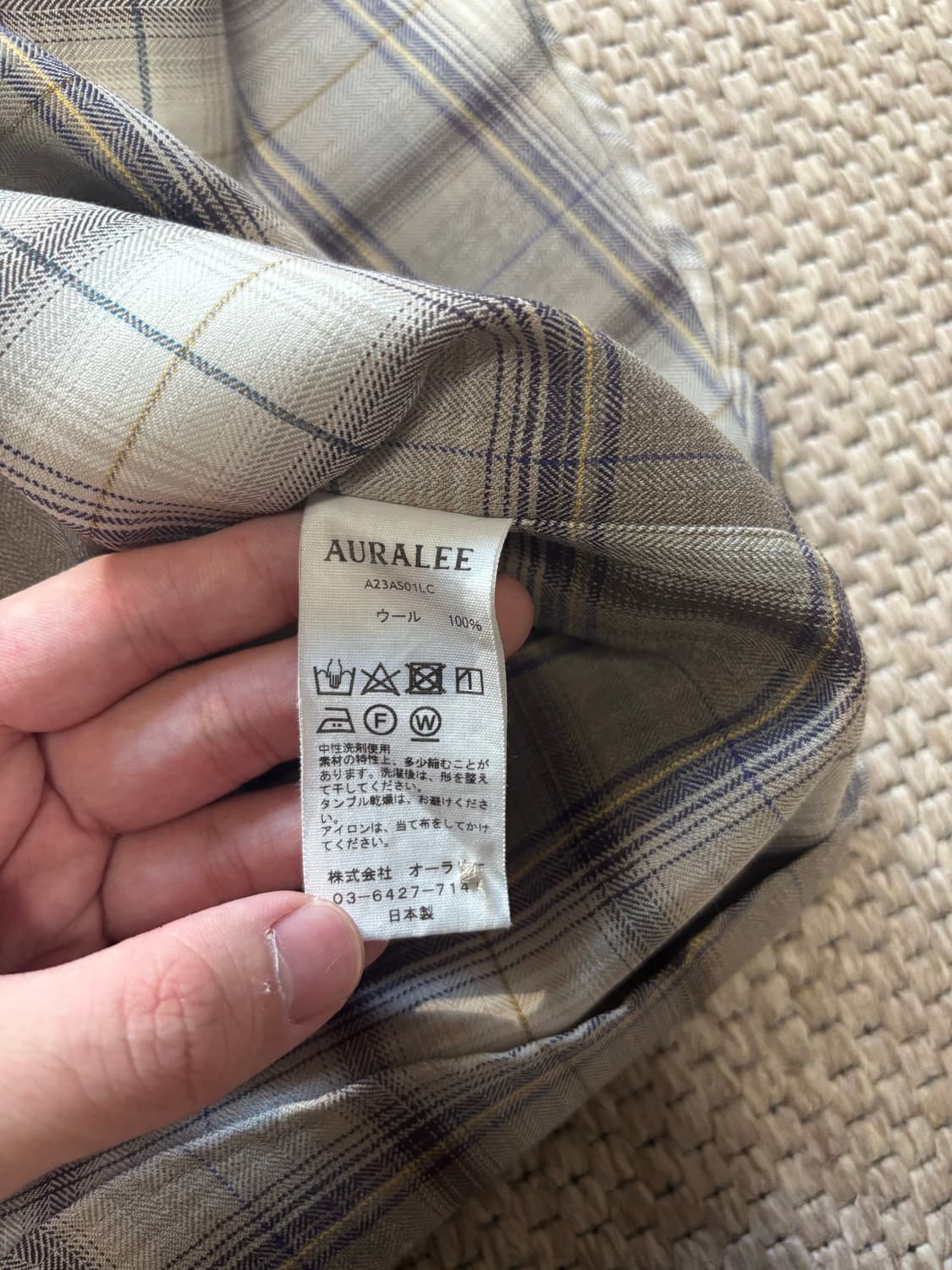 4사이즈) 오라리 체크셔츠 23aw 브라운 상품이미지6
